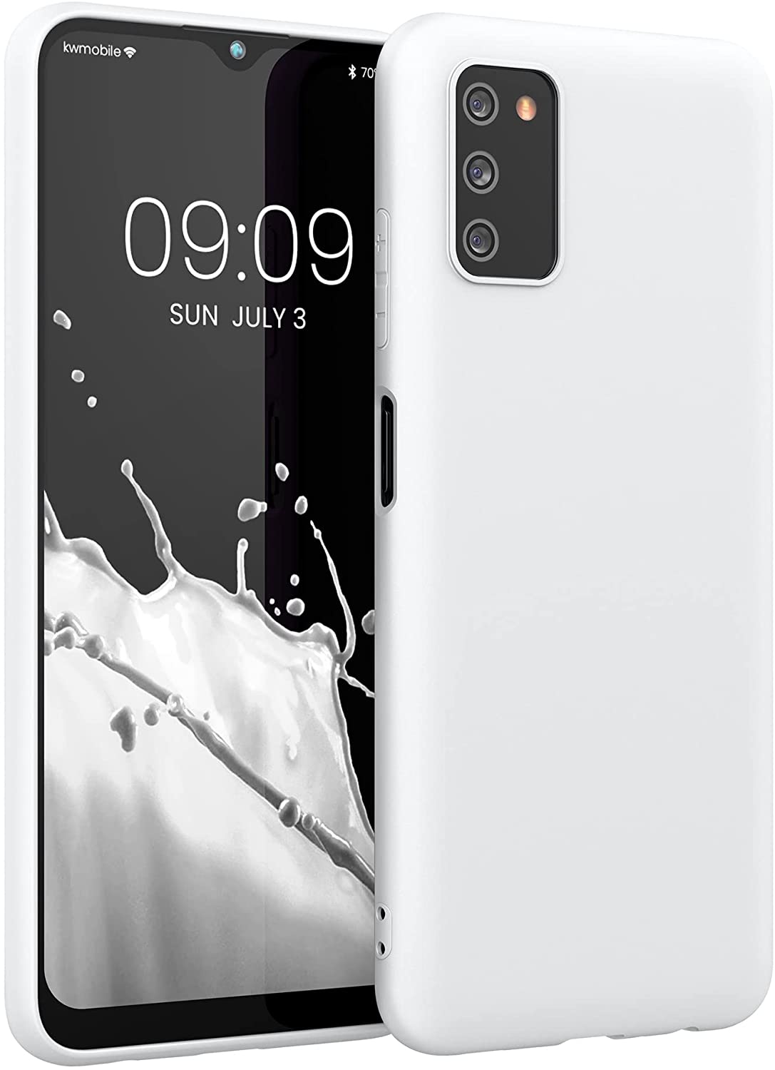 KW Samsung Galaxy A03s Θήκη Σιλικόνης TPU - Matte White - 56517.48