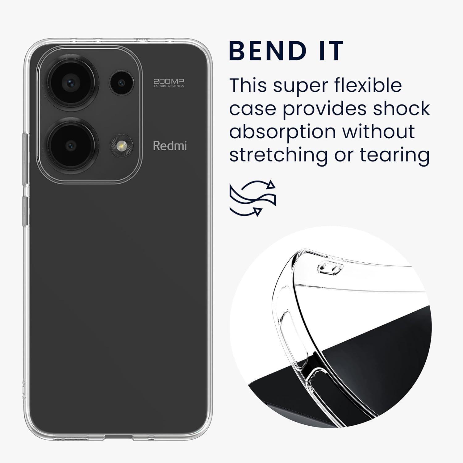 KW Xiaomi Redmi Note 13 4G Θήκη Σιλικόνης Crystal TPU - Διάφανη