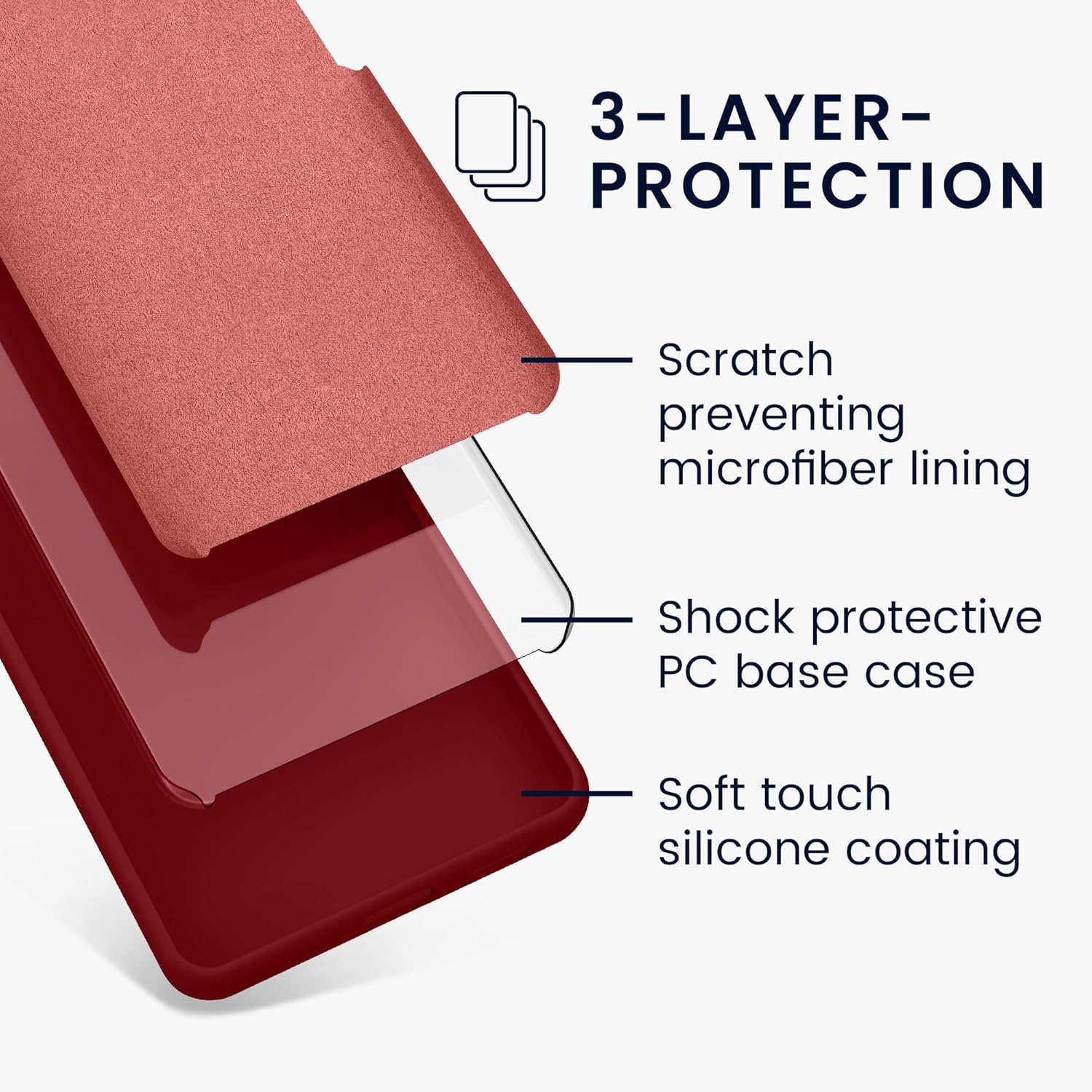 KW iPhone 15 Pro Θήκη Σιλικόνης Rubberized TPU - Rhubarb Red