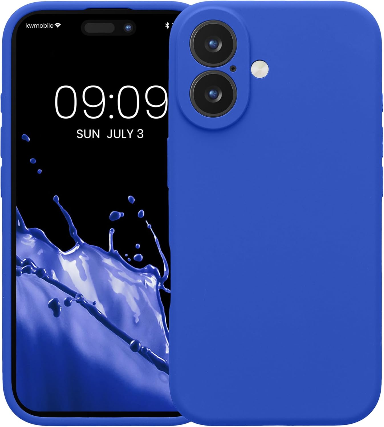 KW iPhone 16 Θήκη Σιλικόνης Rubberized TPU - Baltic Blue