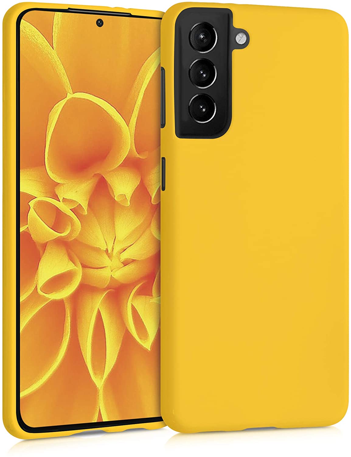 KW Samsung Galaxy S21 Θήκη Σιλικόνης TPU - Honey Yellow - 54055.143