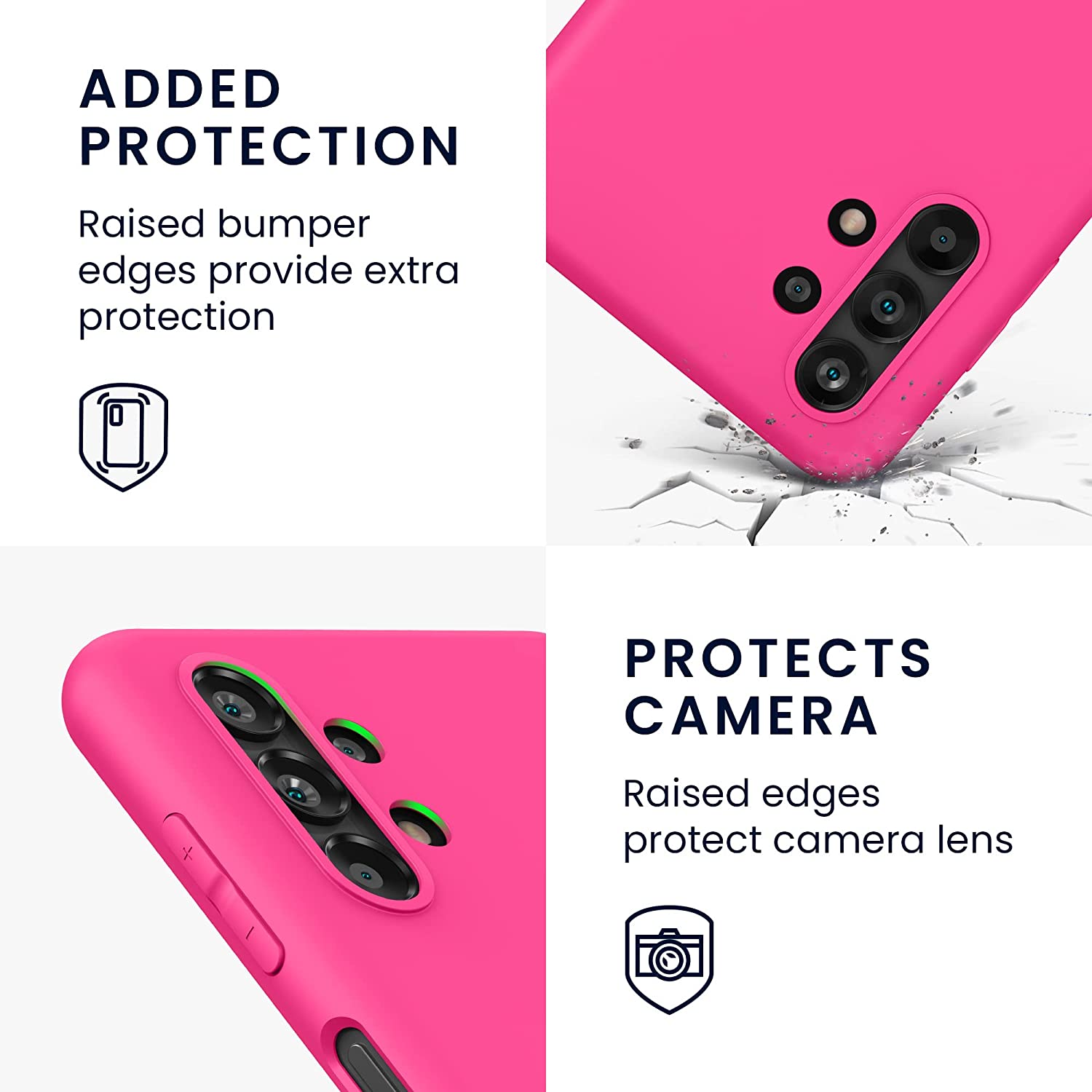 KW Samsung Galaxy A13 4G Θήκη Σιλικόνης TPU - Neon Pink - 57805.77