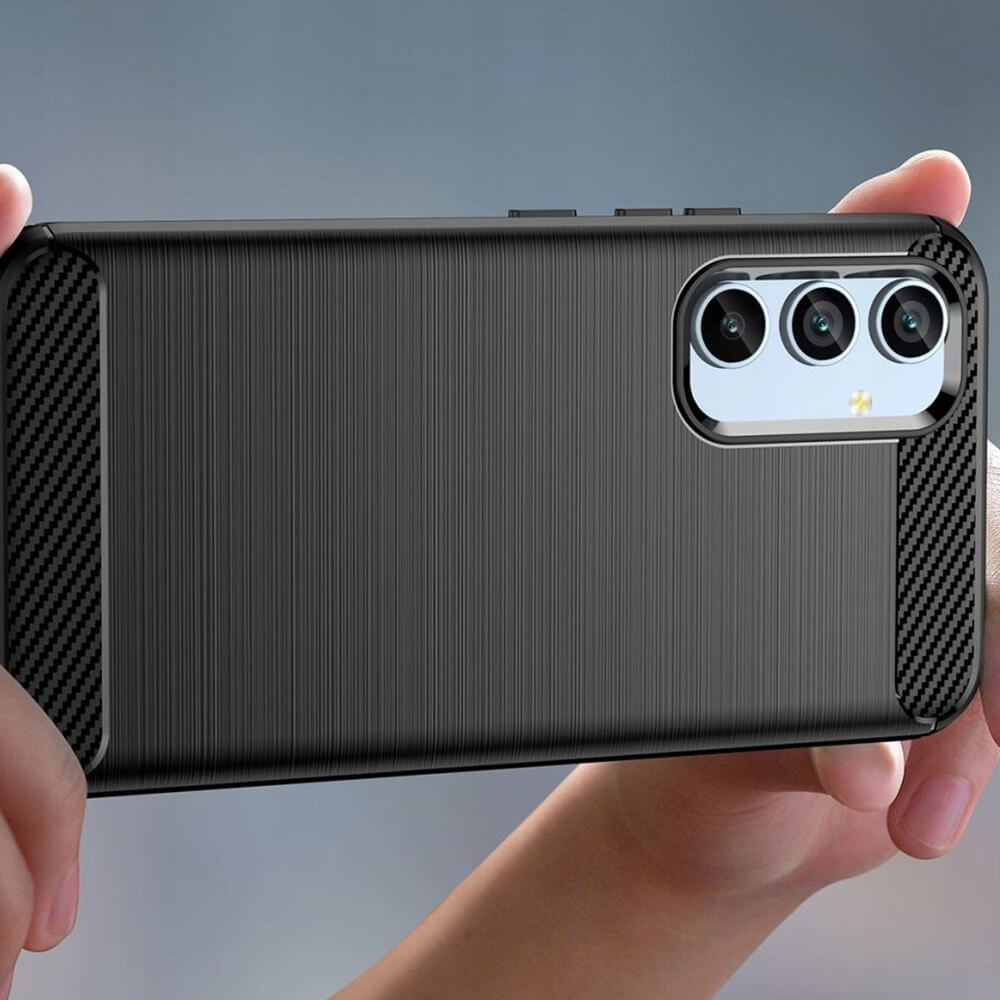 Techsuit Samsung Galaxy A34 5G Carbon Silicone Θήκη Σιλικόνης TPU - Black