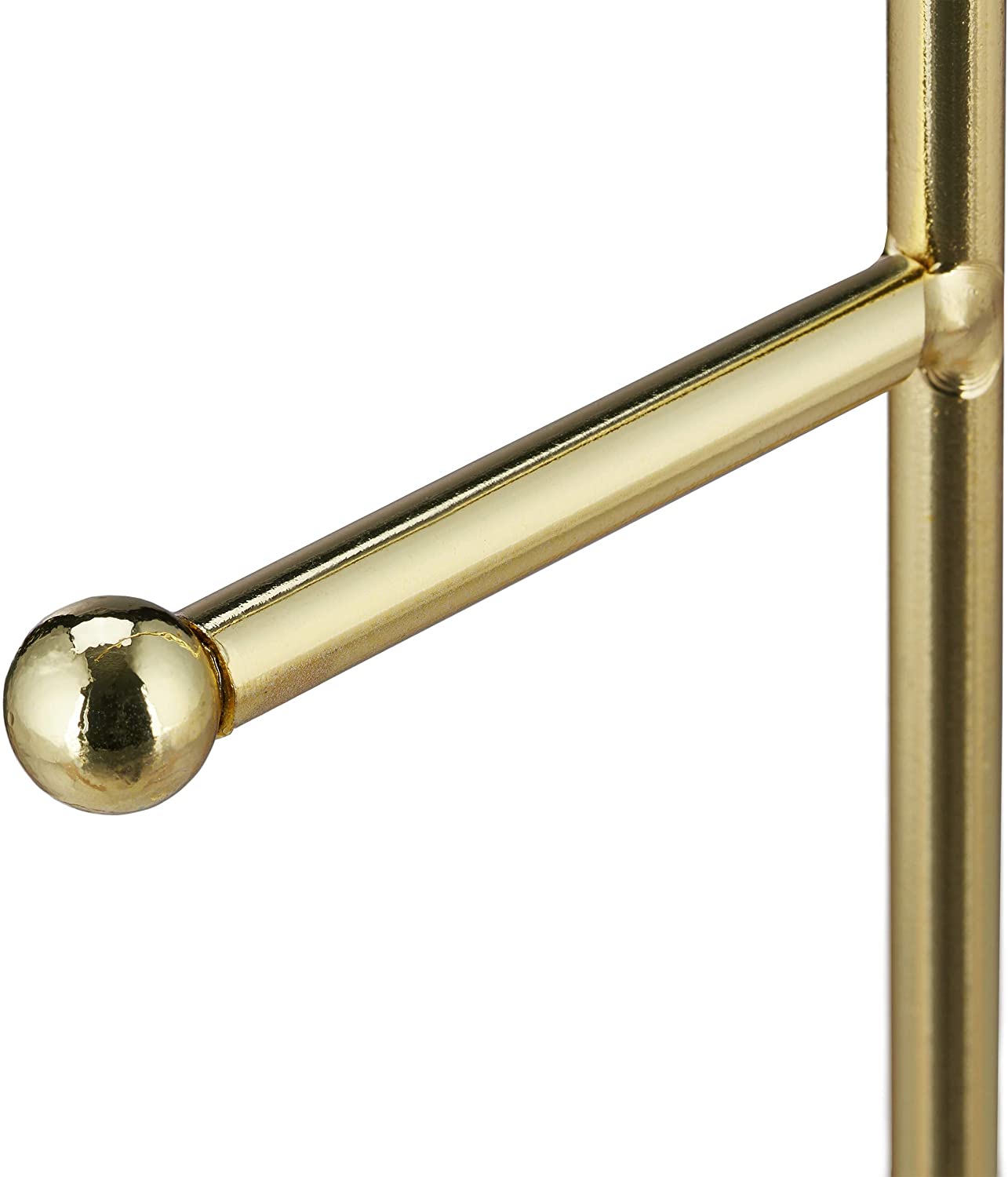 Relaxdays Μεταλλικό Stand Κοσμημάτων με Μαρμάρινη Βάση - White / Gold - 4052025330163