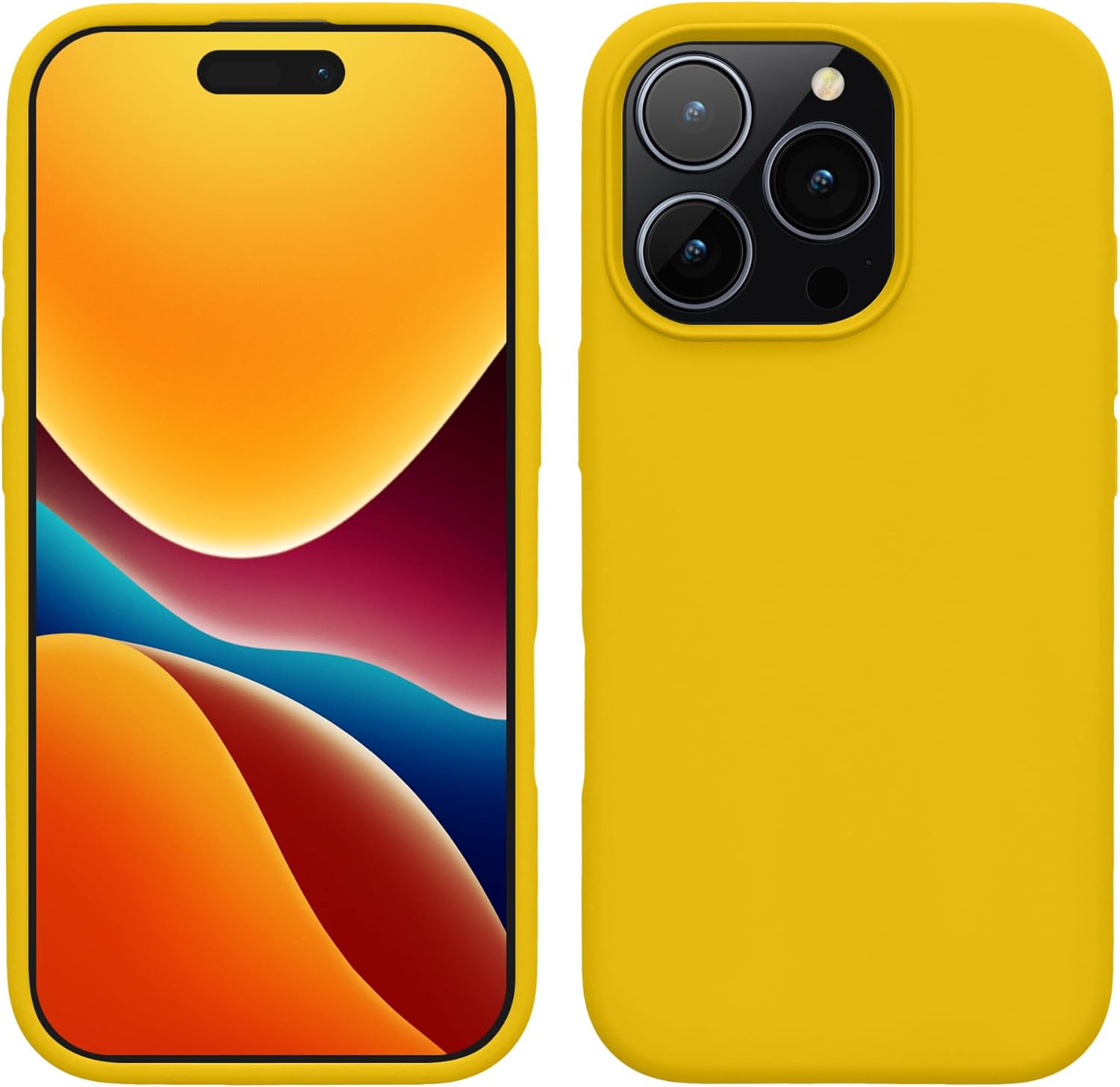KW iPhone 16 Pro Θήκη Σιλικόνης Rubberized TPU - Bright Yellow