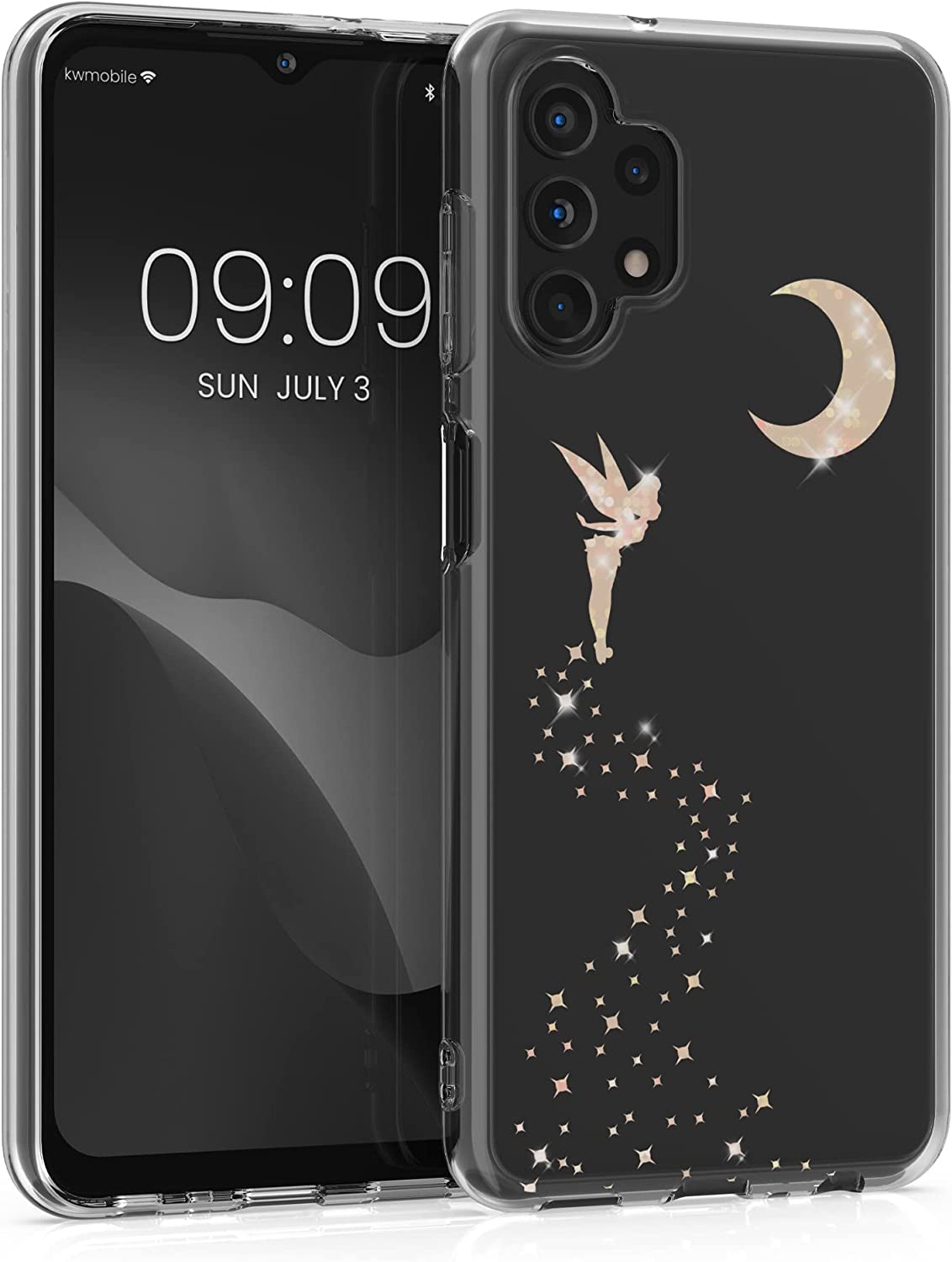 KW Samsung Galaxy A13 4G Θήκη Σιλικόνης TPU Design Fairy Glitter - Rose Gold - Διάφανη - 58797.01