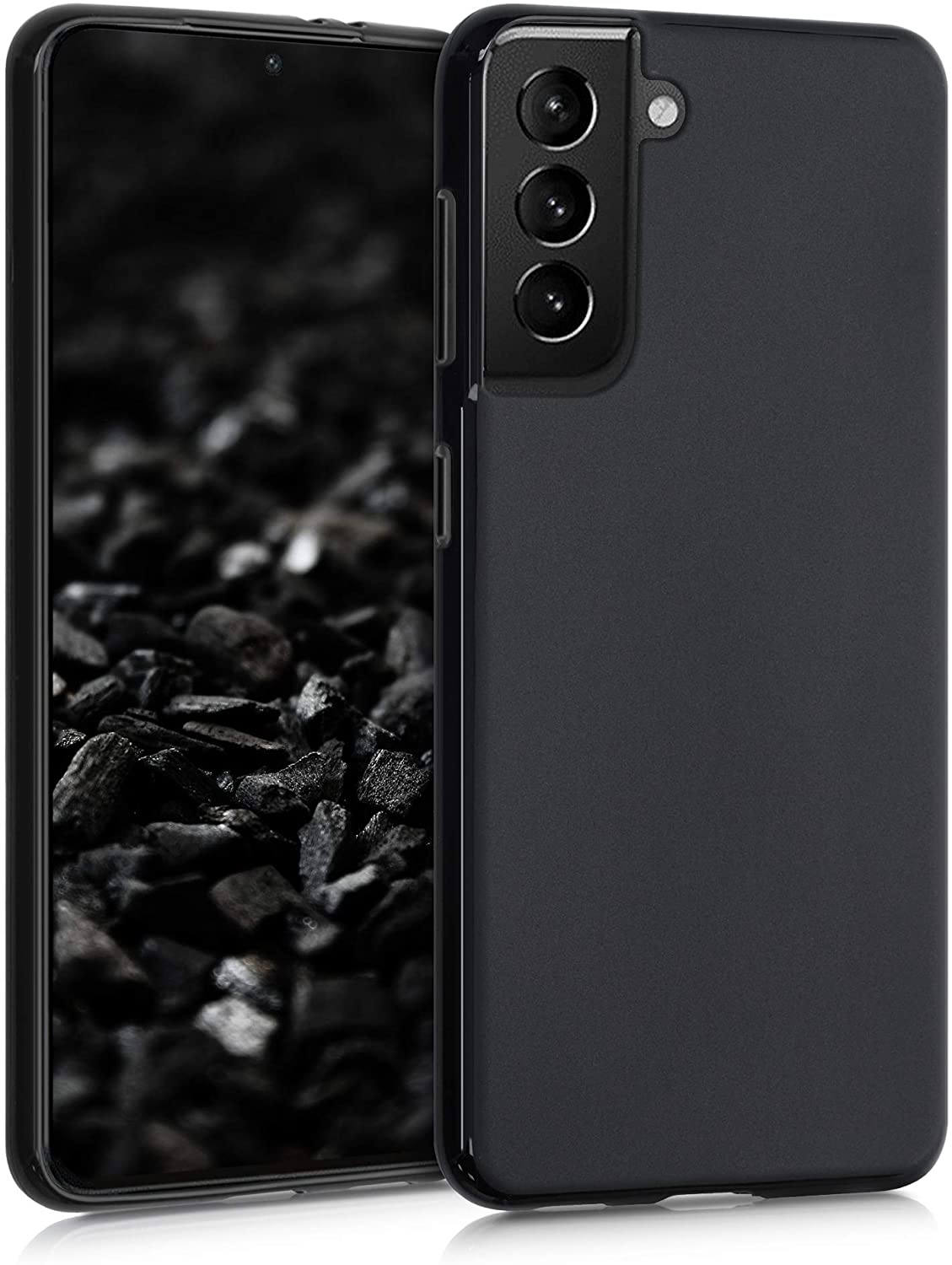 KW Samsung Galaxy S21 Θήκη Σιλικόνης TPU - Black Matte - 54055.47