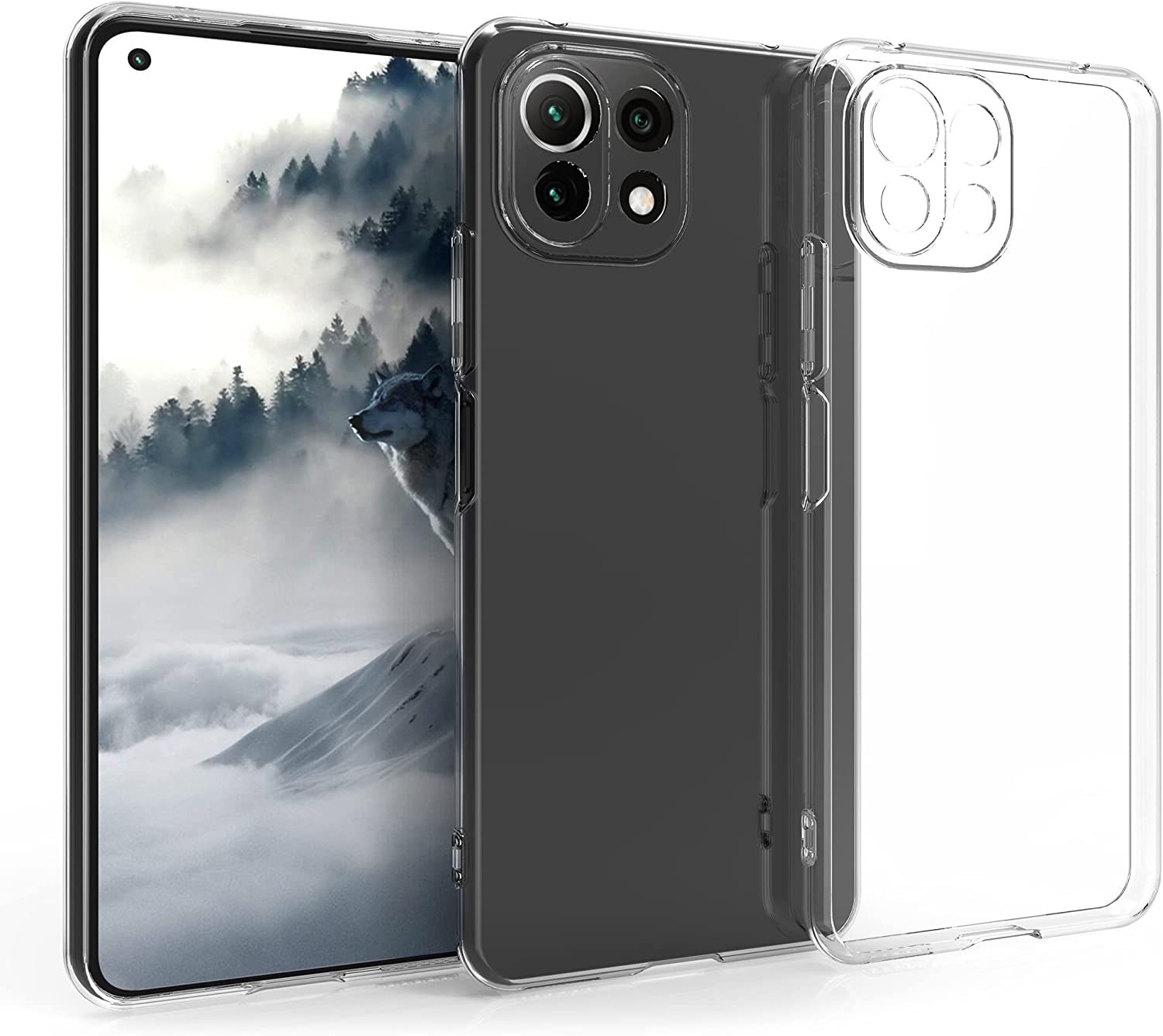 KW Xiaomi Mi 11 Lite / Mi 11 Lite 5G Θήκη Σιλικόνης TPU - Διάφανη - 55095.03