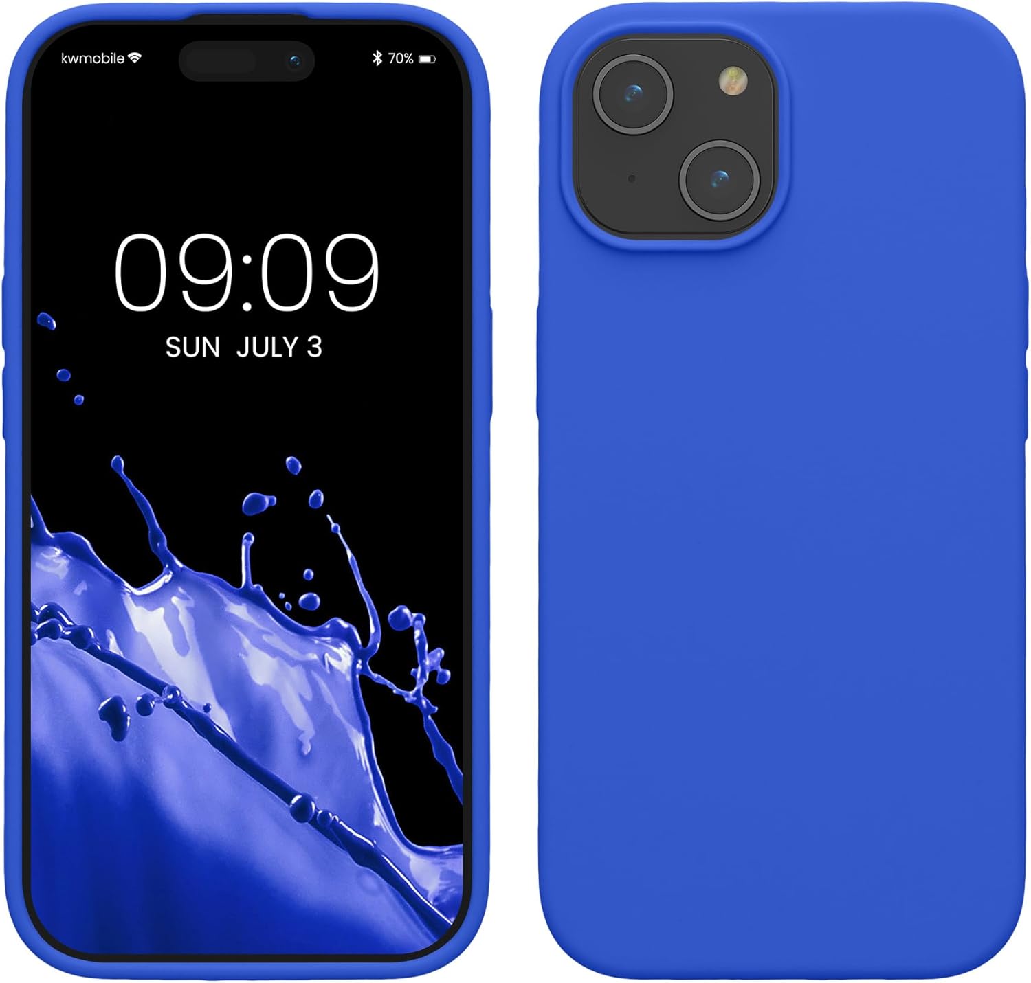 KW iPhone 15 Θήκη Σιλικόνης Rubberized TPU - Baltic Blue