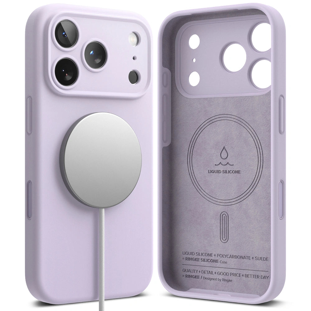 Ringke iPhone 17 Pro - Silicone Magnetic MagSafe - Θήκη Σιλικόνης με MagSafe - Light Purple