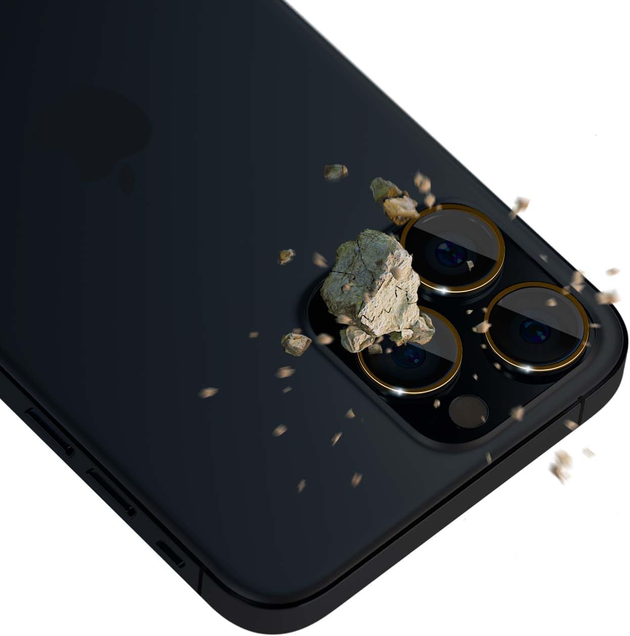3MK iPhone 15 Pro Max Lens Protection Pro 9H Αντιχαρακτικό Γυαλί για την Κάμερα - Dark Gold