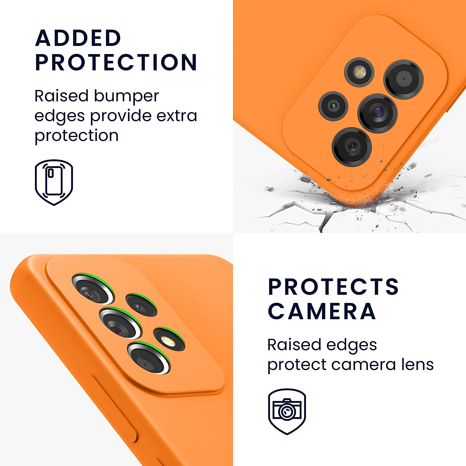 KW Samsung Galaxy A53 5G Θήκη Σιλικόνης Rubberized TPU - Fruity Orange - 57835.150