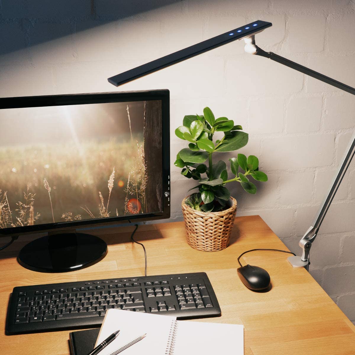 Navaris LED Desk Lamp Aluminium Clamp Lamp Επιτραπέζιο Φωτιστικό Αλουμινίου - Silver - 45791.35