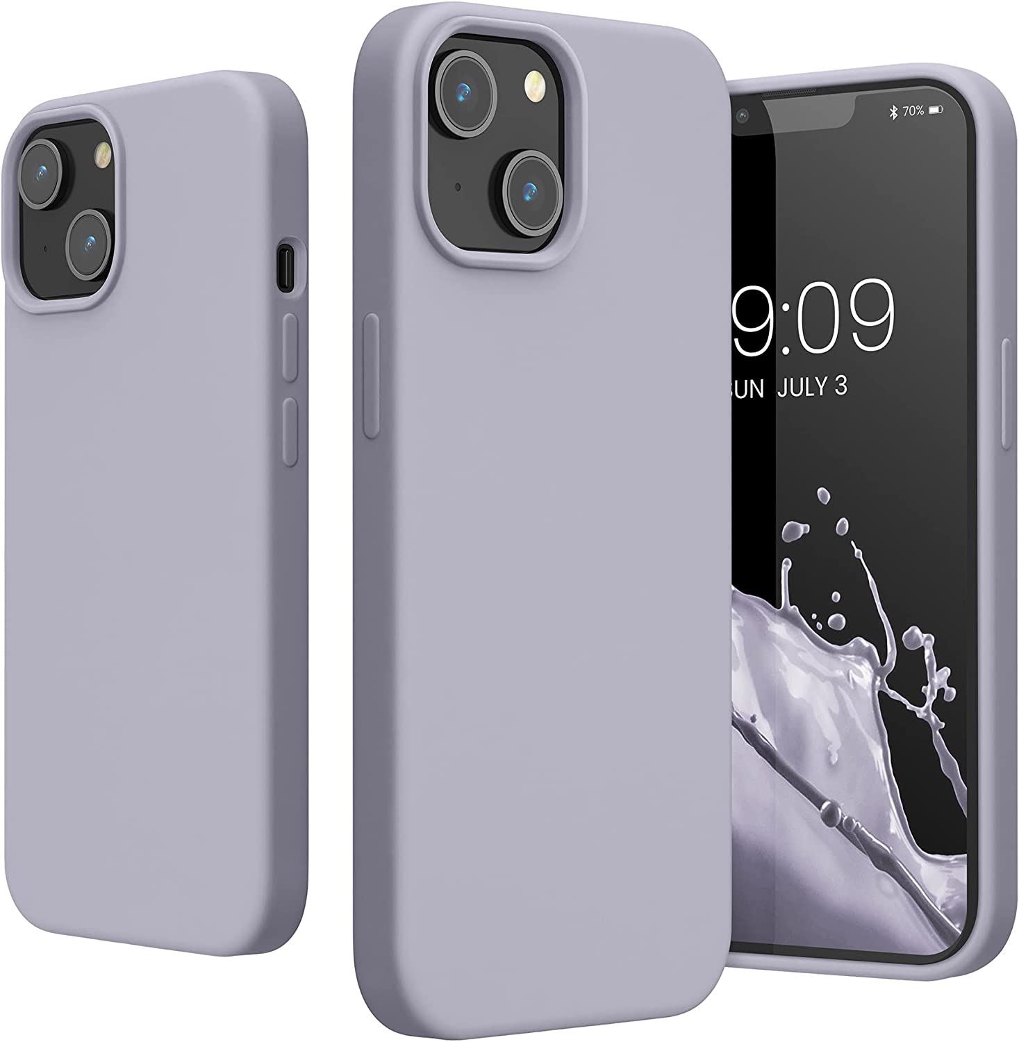 KW iPhone 14 Θήκη Σιλικόνης TPU - Light Lavender - 59071.139