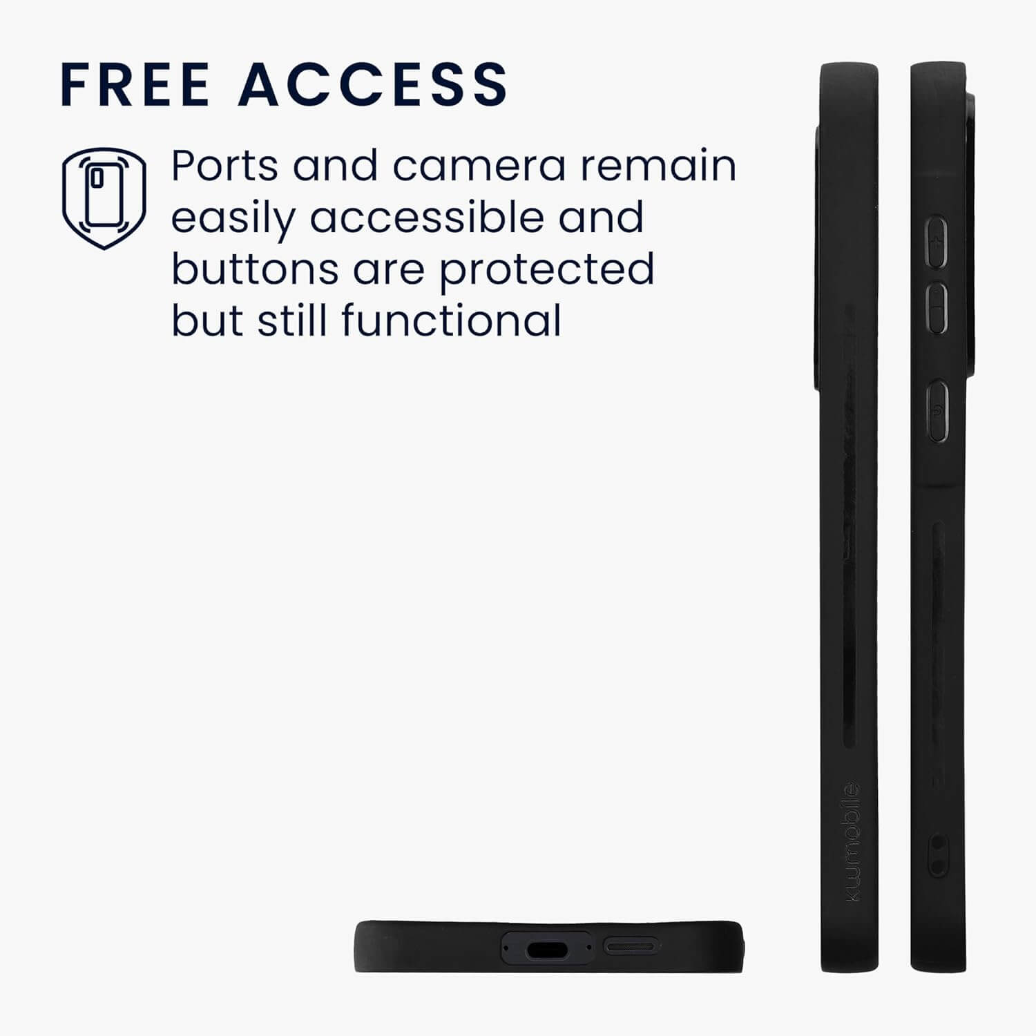 KW Samsung Galaxy A55 5G Θήκη από Φυσικό Ξύλο και Carbon - Dark Brown / Black