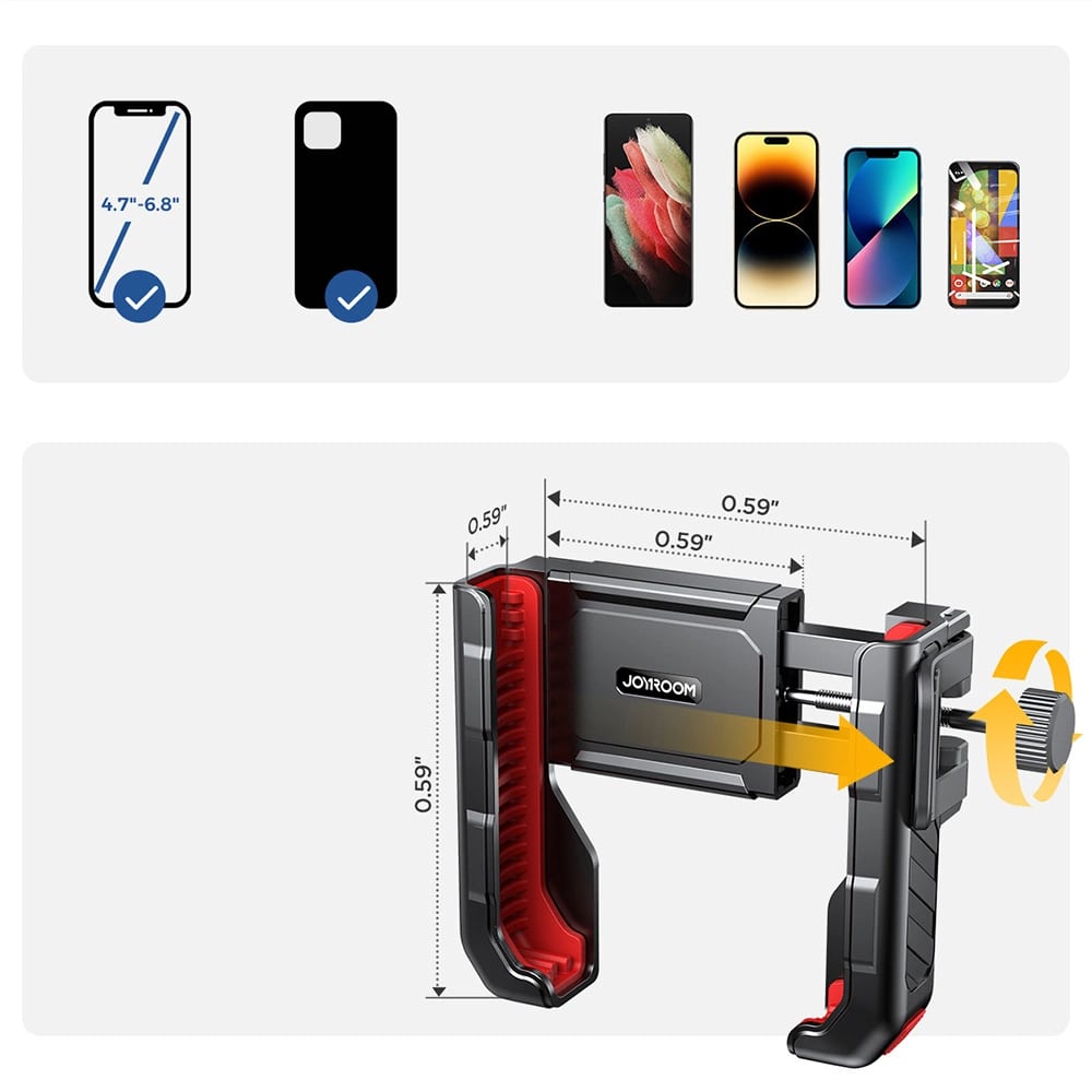 Joyroom Universal Βάση Κινητού για Ποδήλατο - Black - JR-ZS266