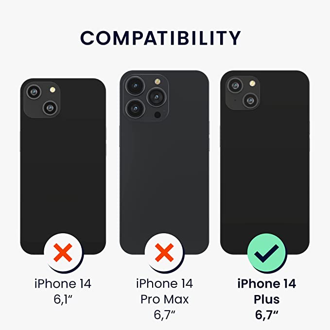 KW iPhone 14 Plus Θήκη Σιλικόνης TPU με Υποδοχή για Κάρτα - Dark Green - 59113.80