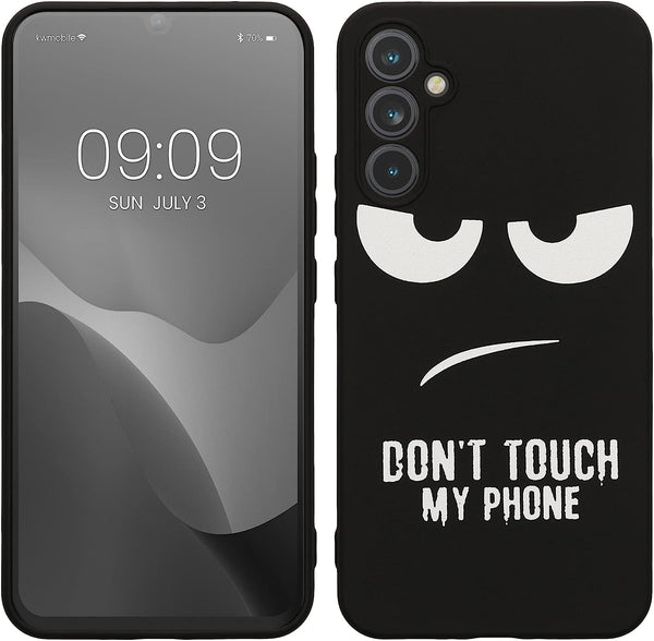 KW Samsung Galaxy A34 5G Θήκη Σιλικόνης Design Don't Touch My Phone - Black / White - 61245.01
