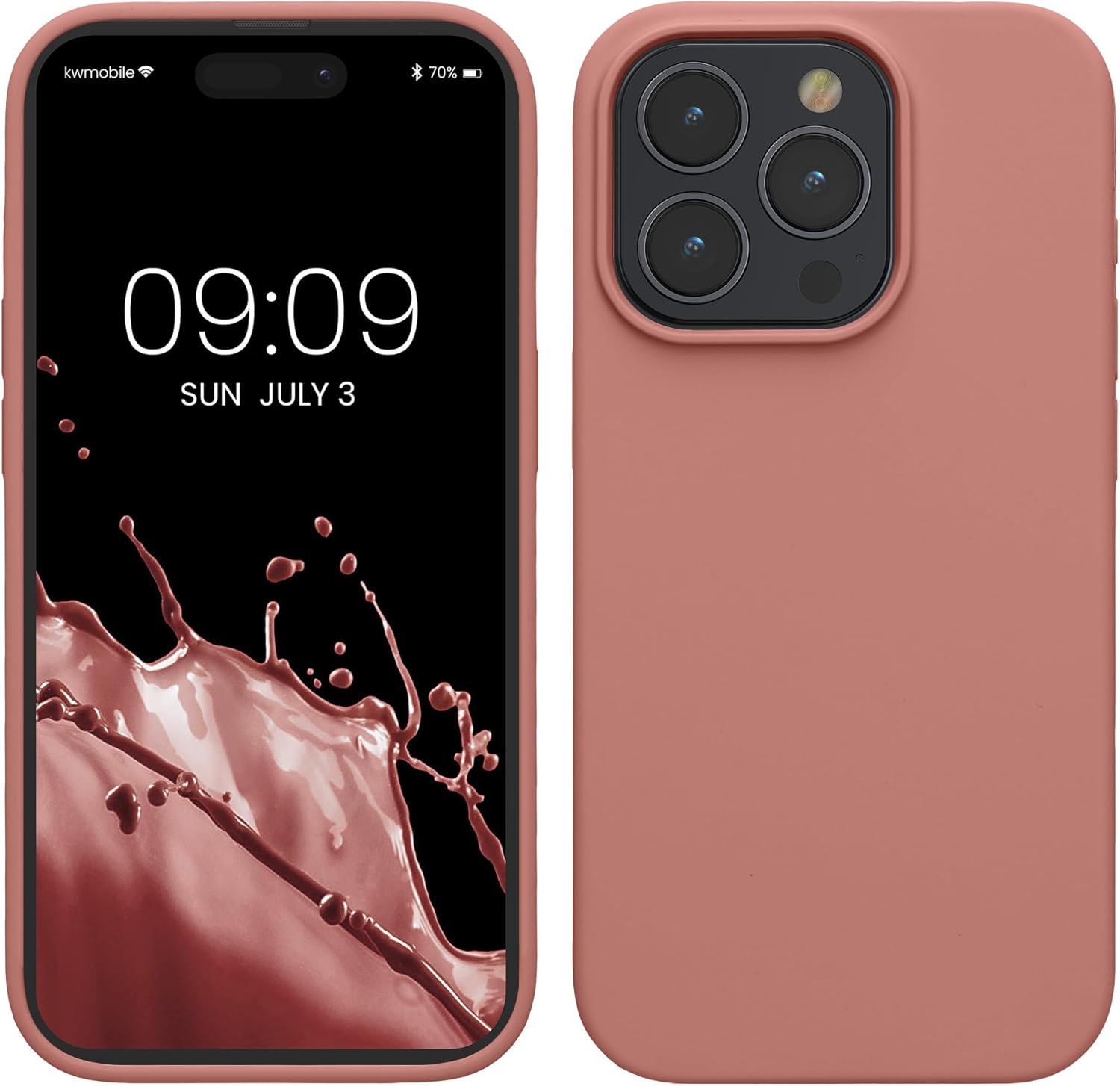KW iPhone 15 Pro Max Θήκη Σιλικόνης Rubberized TPU - Winter Rose