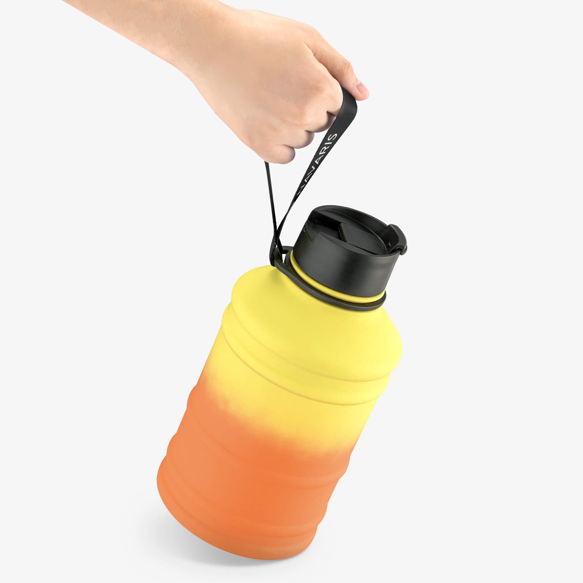 Navaris Μπουκάλι Νερού από Ανοξείδωτο Ατσάλι - BPA Free - 2.2 L - Yellow / Orange - 53701.29