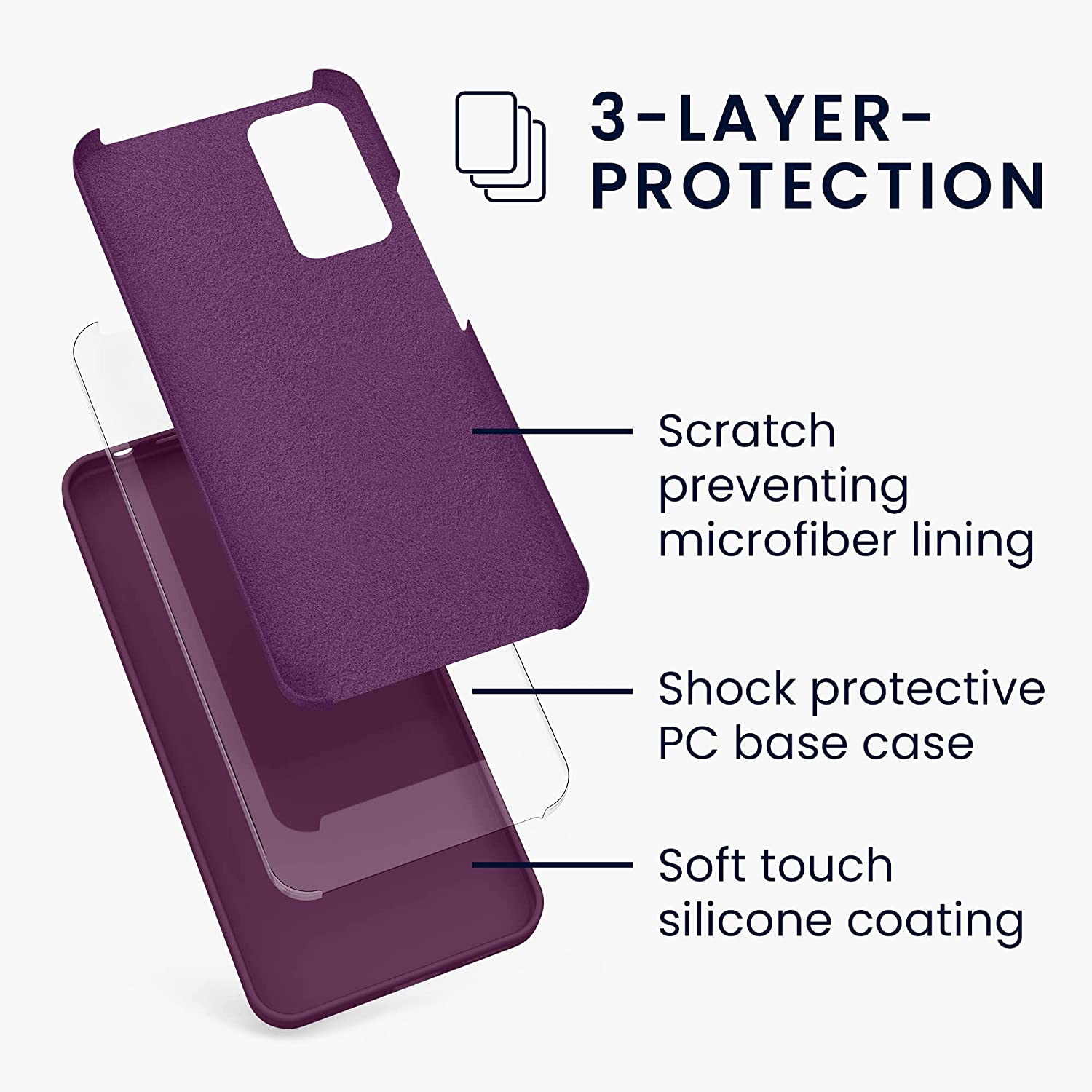 KW Xiaomi Redmi Note 11 Pro / Note 11 Pro 5G Θήκη Σιλικόνης Rubberized TPU - Bordeaux Purple - 57373.187