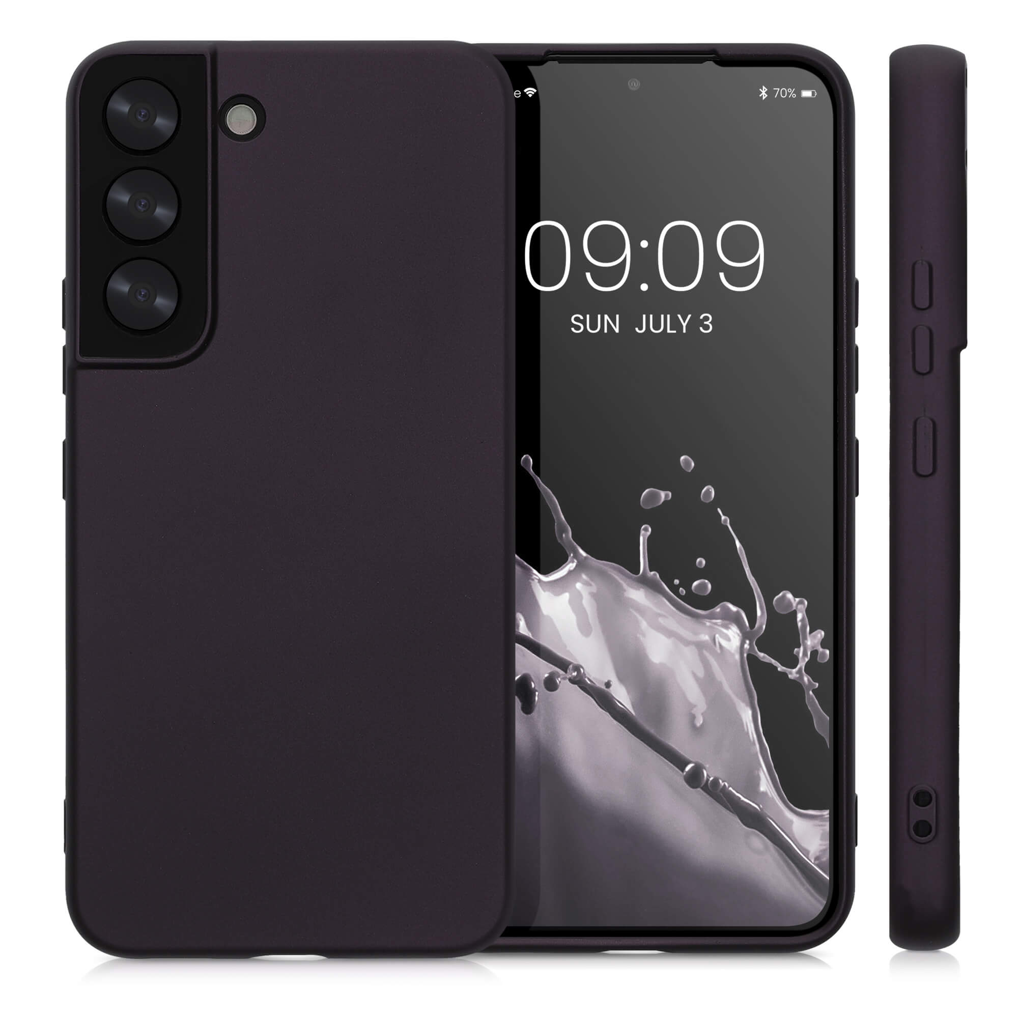 KW Samsung Galaxy S22 Θήκη Σιλικόνης - Metallic Berry - 56757.115