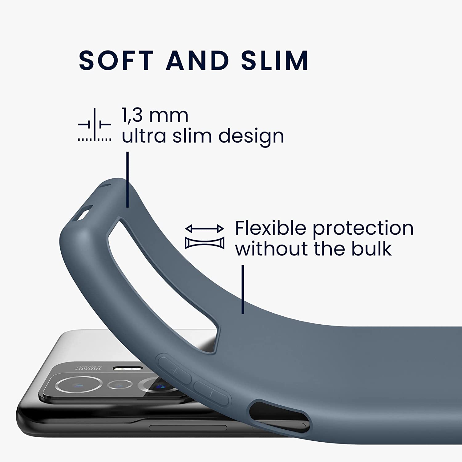 KW Xiaomi 11T / 11T Pro Θήκη Σιλικόνης TPU - Slate Gray - 56245.202