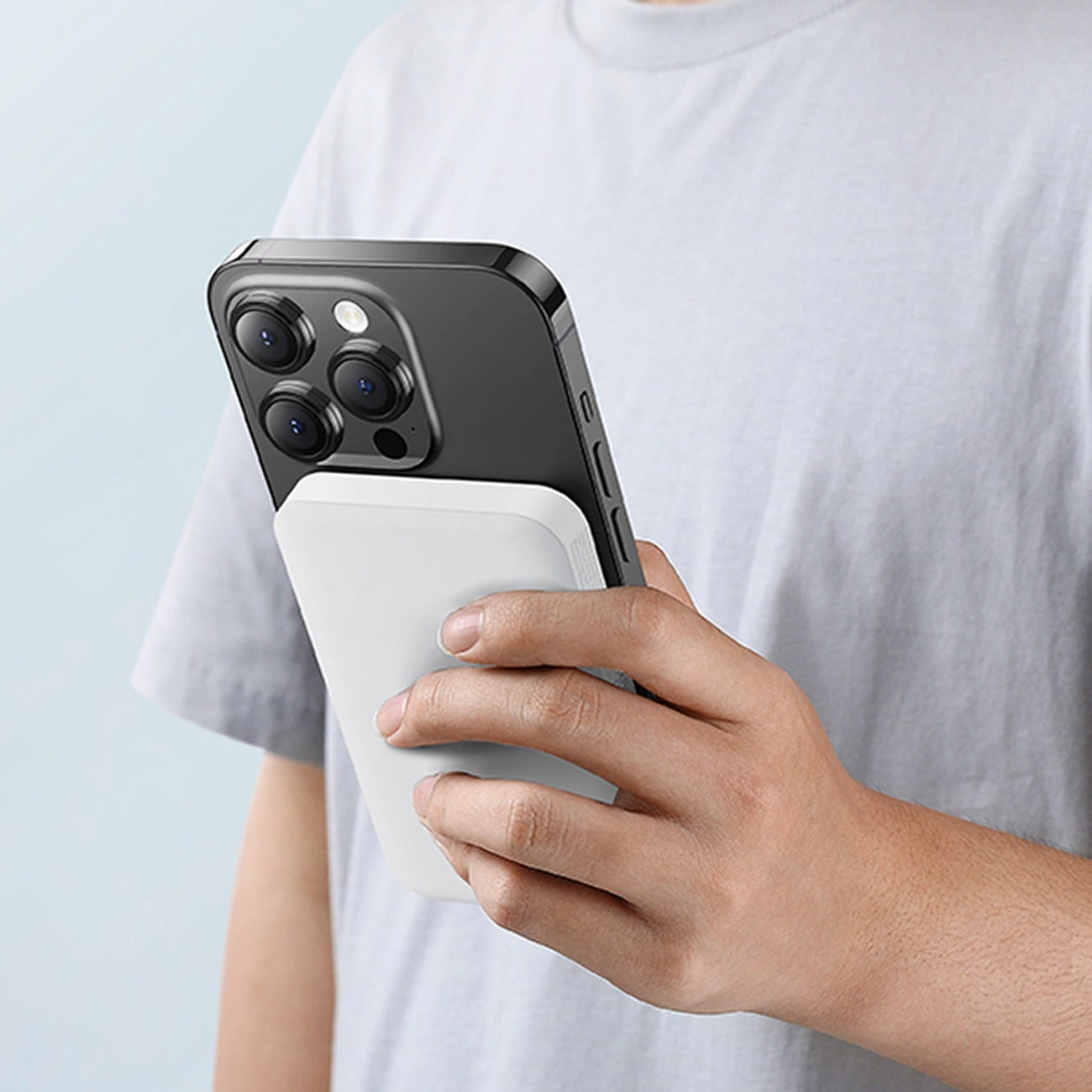 Baseus Magnetic Mini Ασύρματο MagSafe PowerBank 5000mAh 20W με Καλώδιο Type-C to Type-C - White - P10022107223-00