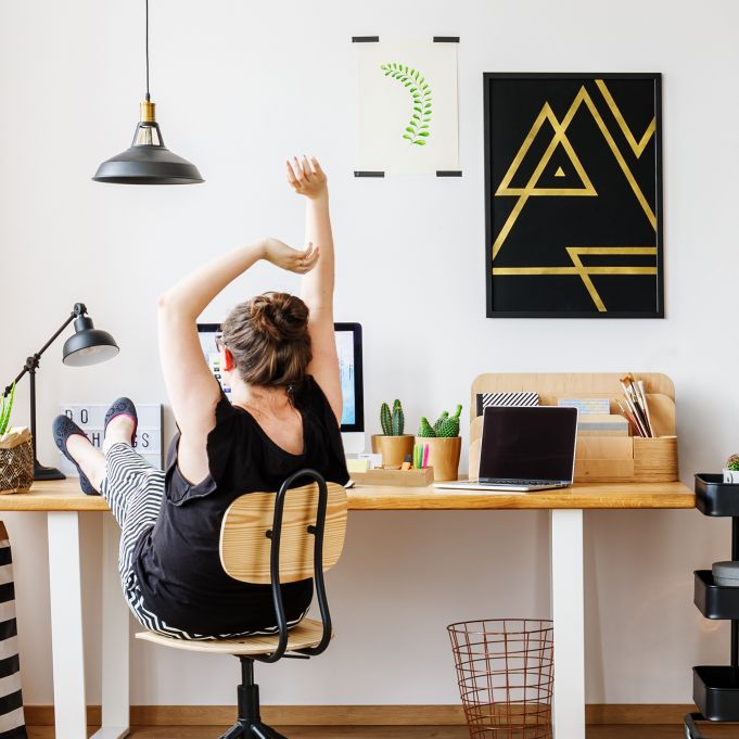 Relaxdays Ξύλινη Βάση Οργάνωσης Γραφείου από Bamboo - Natural - 4052025221867