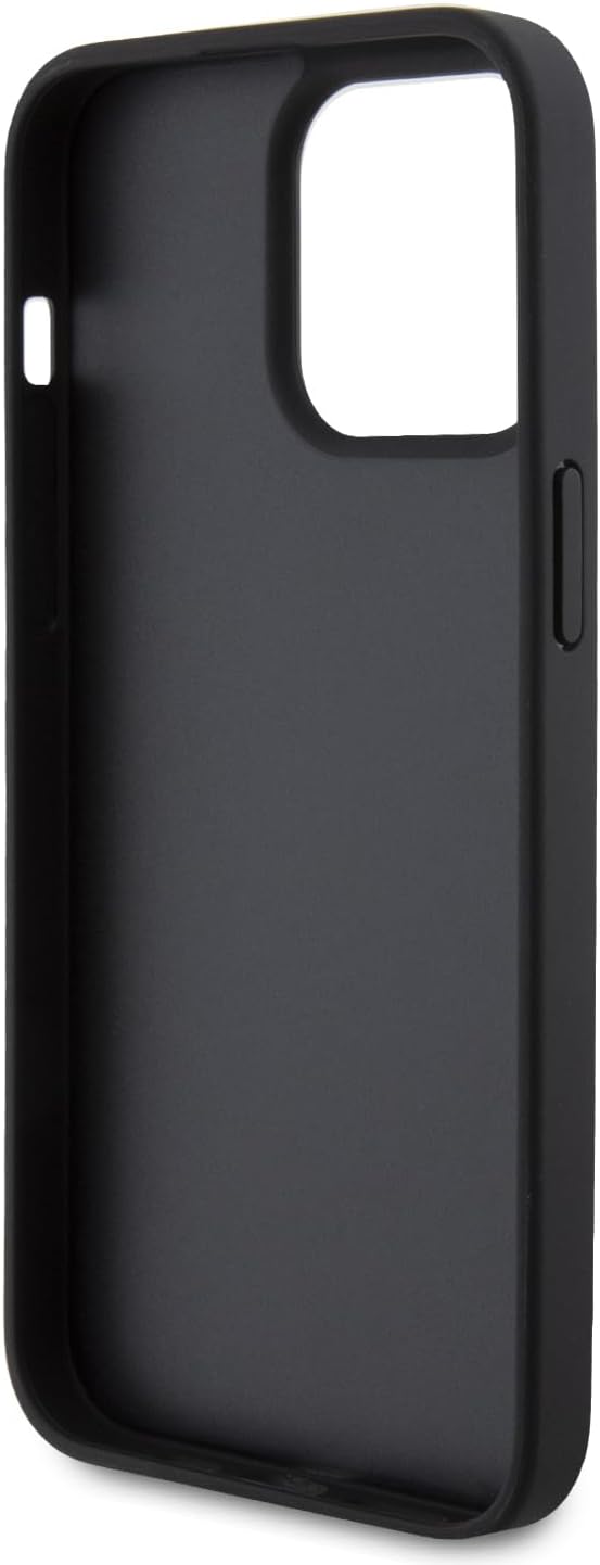 Guess iPhone 15 Pro Max - Crossbody 4G Metal Logo Θήκη με Επένδυση Συνθετικού Δέρματος και Λουράκι - Black - GUHCP15XP4TDSCPK