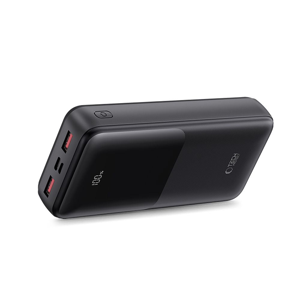 Tech-Protect PB02-22.5W Power Bank 20000mAh με 2 Θύρες USB με 1 Θύρα Type-C και 1 Θύρα Micro-USB - Black