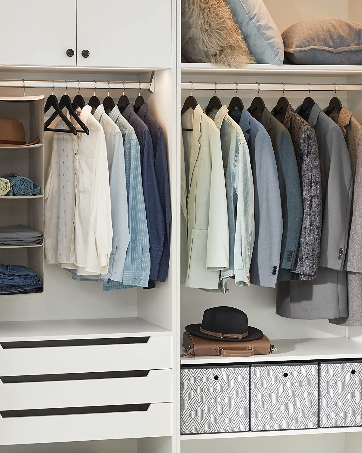 Songmics Σετ με 20 Ξύλινες Κρεμάστρες Ρούχων - Black - CRW02B-20