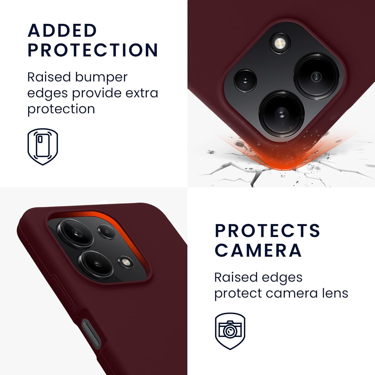 KW Xiaomi Redmi Note 13 4G Θήκη Σιλικόνης Rubberized TPU - Bordeaux Purple