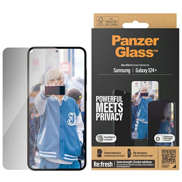 PanzerGlass Samsung Galaxy S24+ - Ultra-Wide Fit Privacy Easy Aligner Αντιχαρακτικό Γυαλί Οθόνης - Black