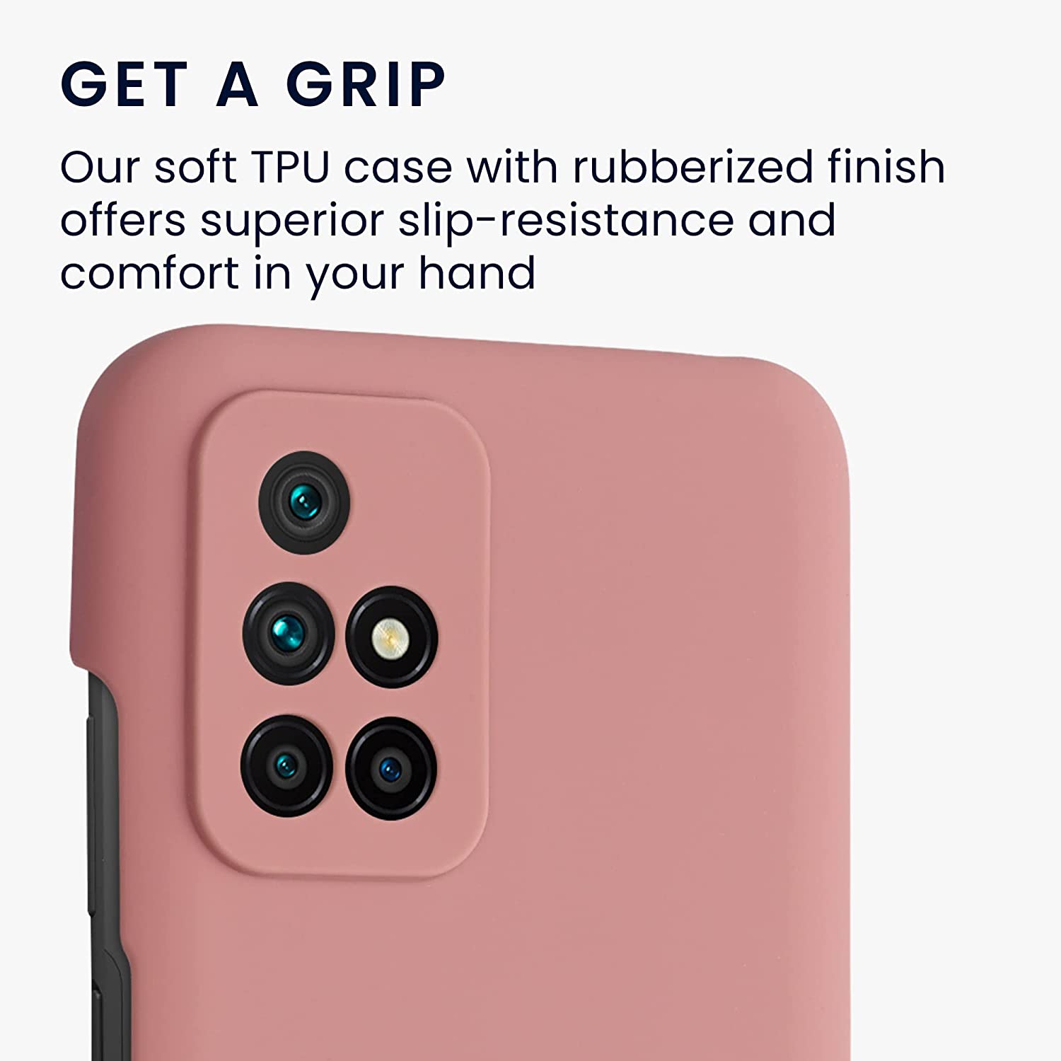 KW Xiaomi Redmi 10 Θήκη Σιλικόνης Rubberized TPU - Rose Tan - 56153.193