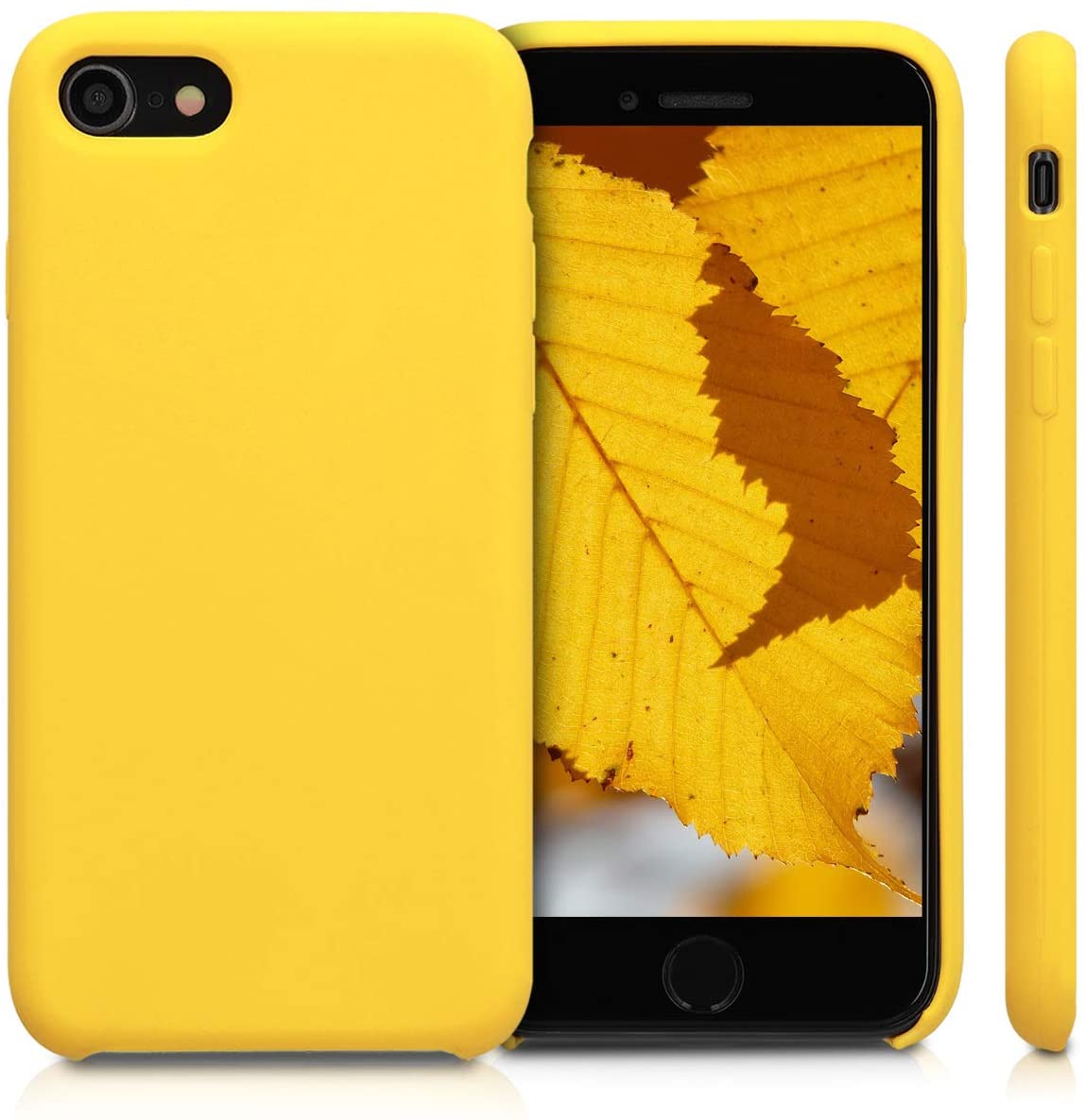 KW iPhone SE 2022 / SE 2020 / 7 / 8 Θήκη Σιλικόνης Rubber TPU - Vibrant Yellow - 40225.165