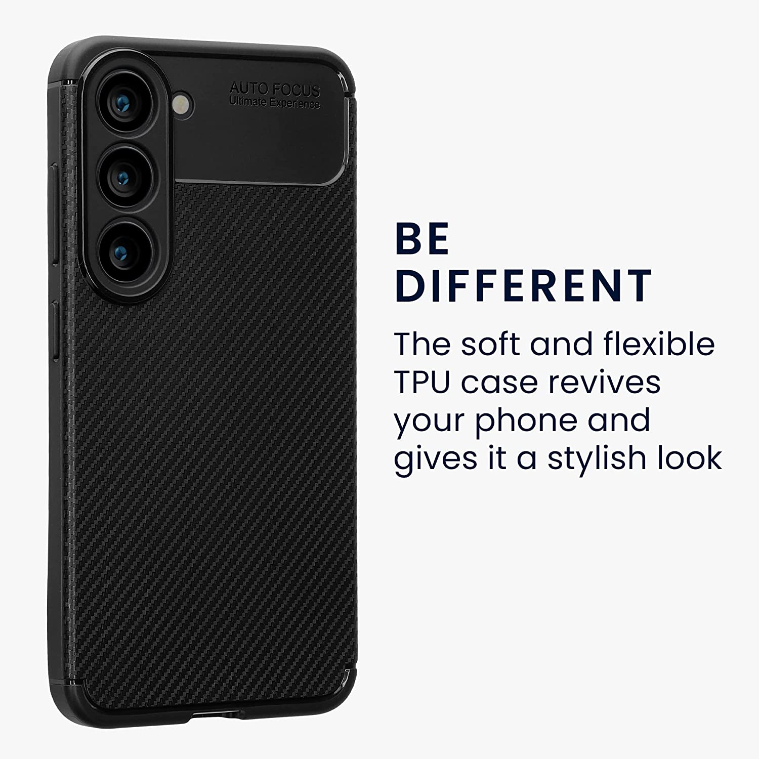 KW Samsung Galaxy S23 Θήκη Σιλικόνης Carbon - Black - 60332.04