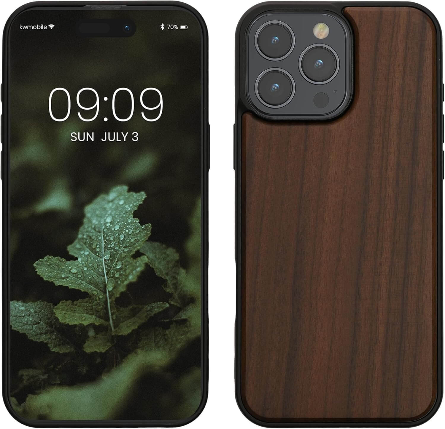 KW iPhone 16 Pro Max Θήκη από Φυσικό Ξύλο - Dark Brown