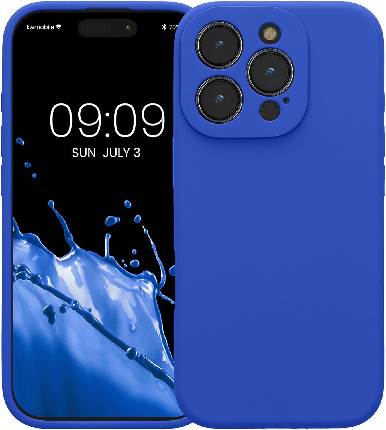 KW iPhone 16 Pro Θήκη Σιλικόνης Rubberized TPU - Baltic Blue