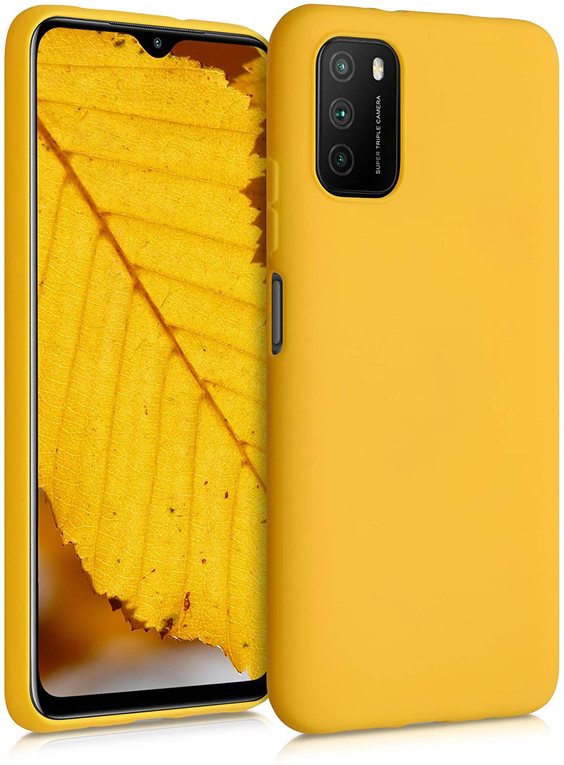 KW Xiaomi Poco M3 Θήκη Σιλικόνης TPU - Honey Yellow - 53971.143