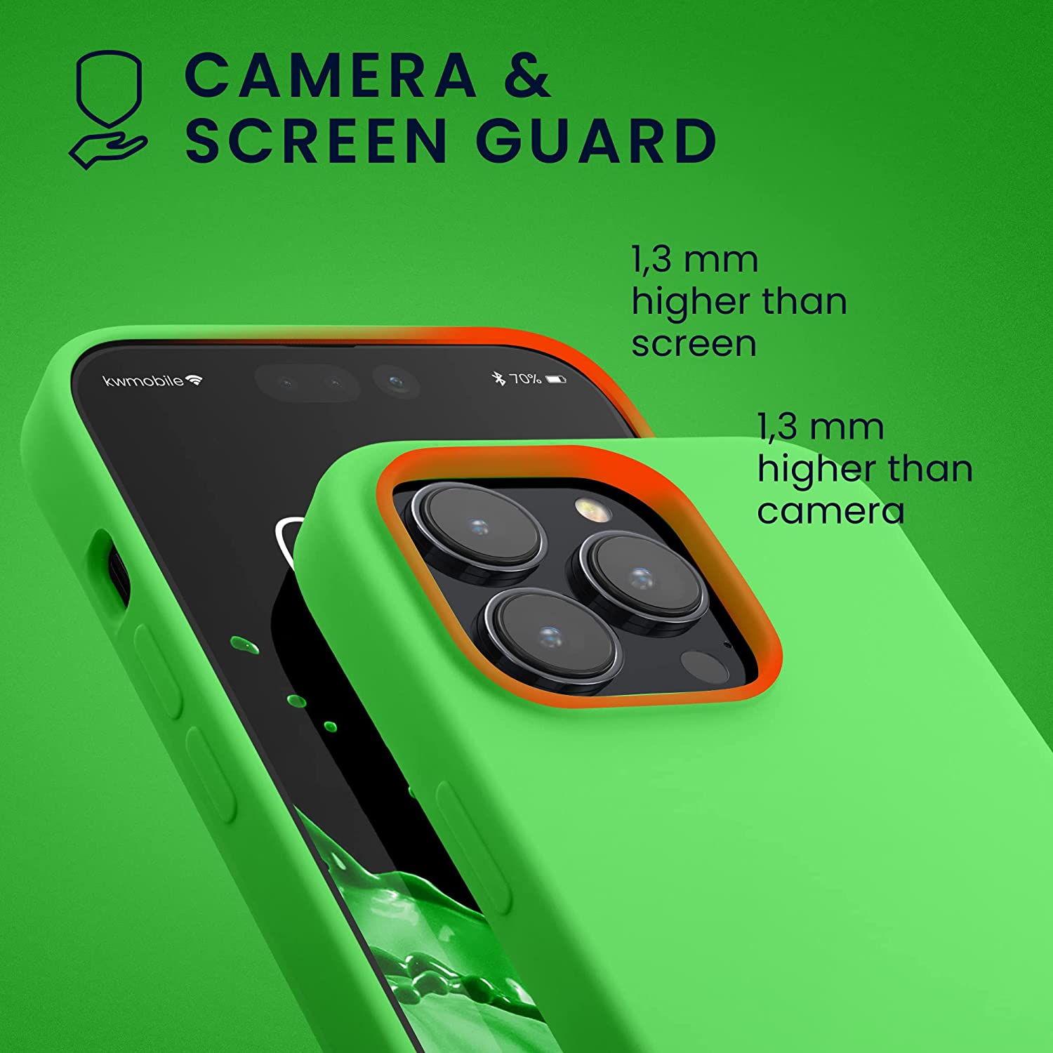 KW iPhone 14 Pro Θήκη Σιλικόνης TPU - Lime Green - 59073.159