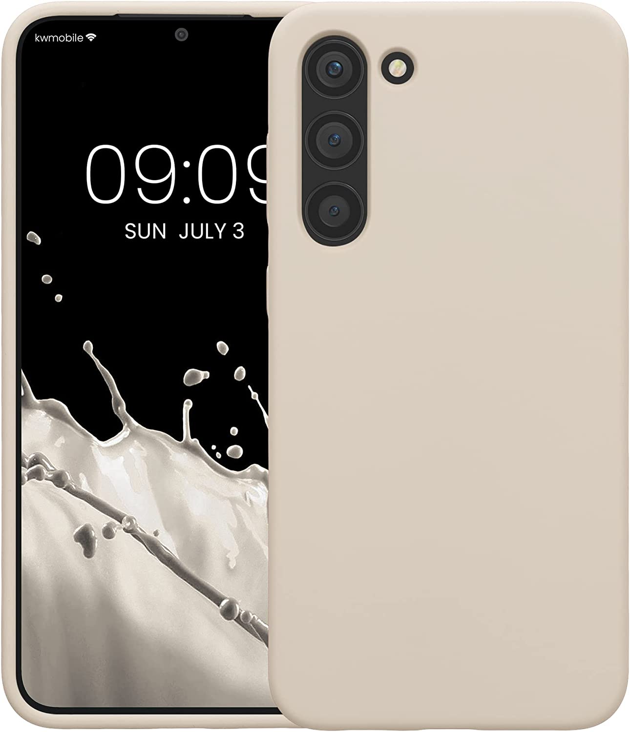 KW Samsung Galaxy S23 Plus Θήκη Σιλικόνης Rubberized TPU - Matte Cream - 60274.125