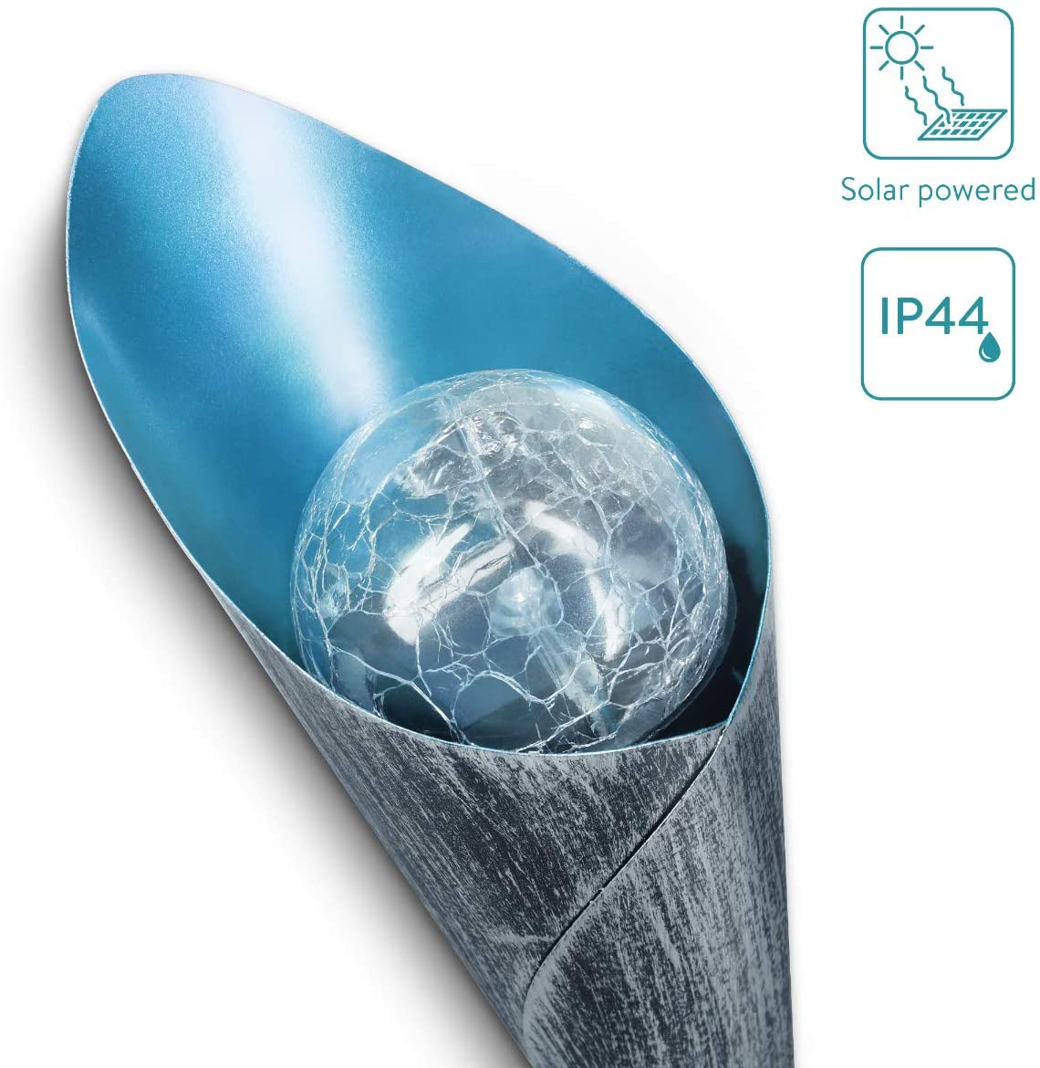 Navaris Solar Garden Torches Σετ με 4 Ηλιακά LED Φωτιστικά Εξωτερικού Χώρου - Cool White - 51102.02.04