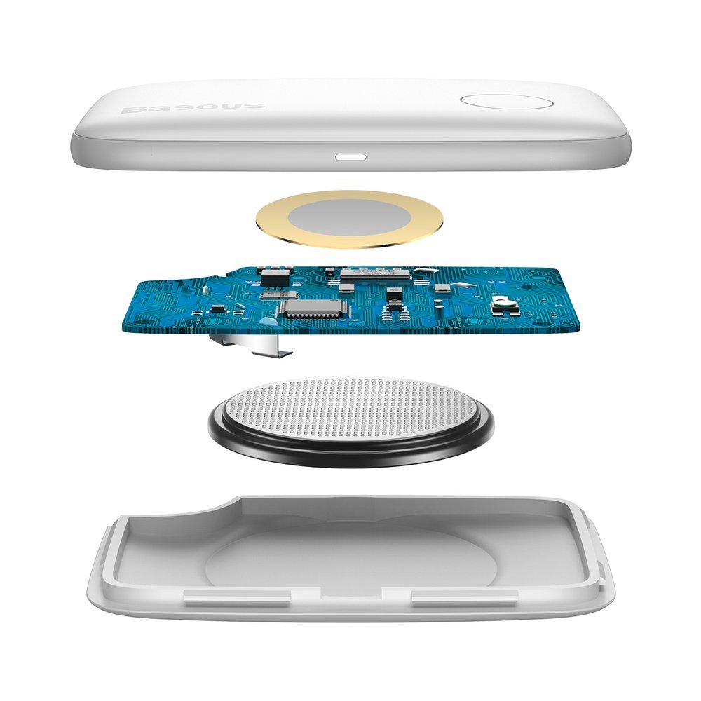 Baseus T2 Mini Ropetype Anti-loss Device - Αντικλεπτική Συσκευή με Λουράκι - White - ZLFDQT2-02