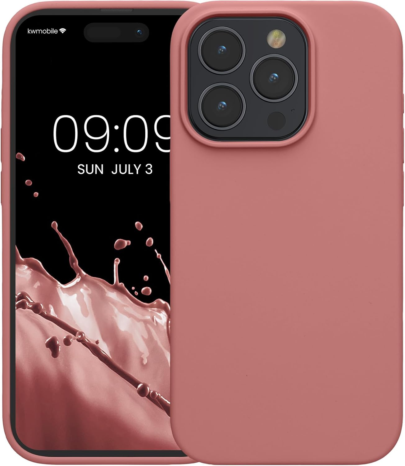 KW iPhone 15 Pro Θήκη Σιλικόνης Rubberized TPU - Winter Rose