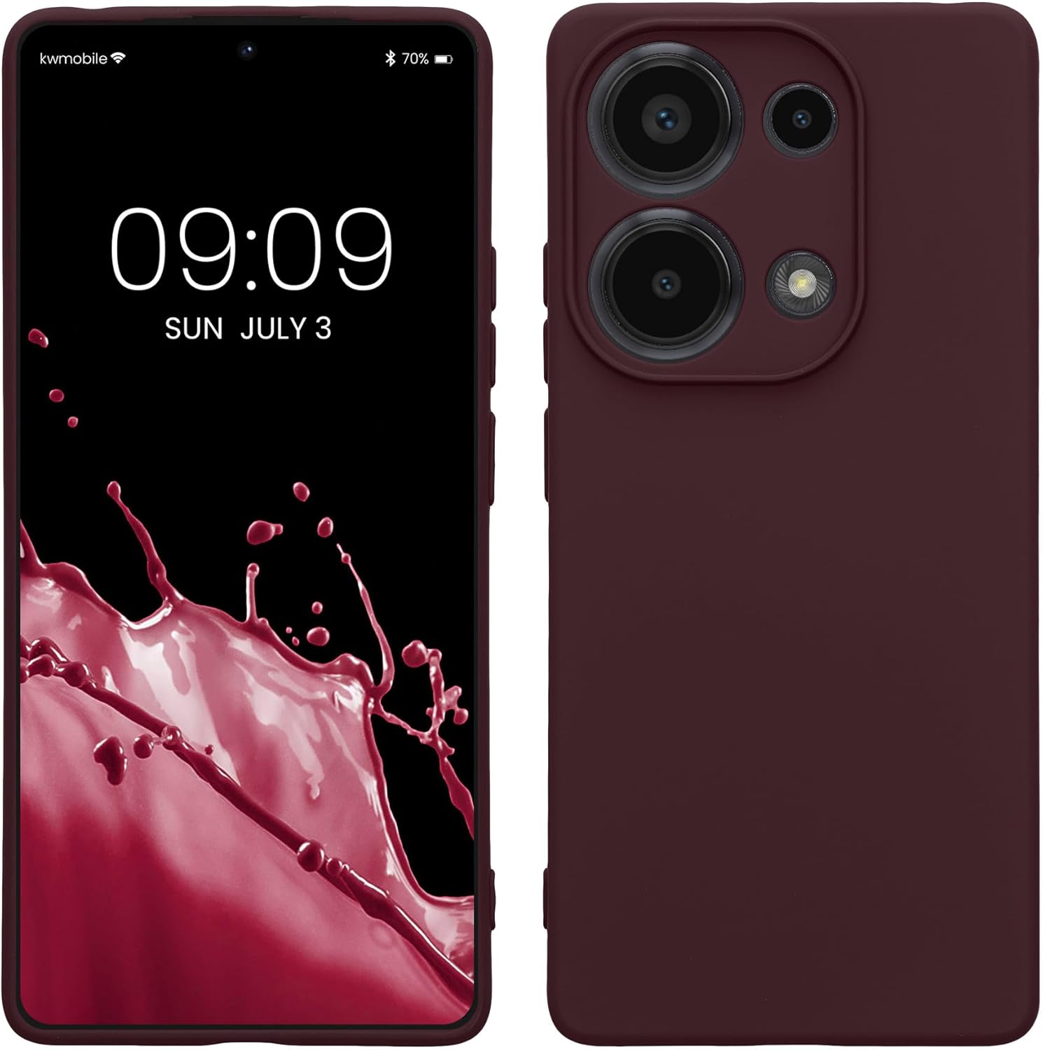 KW Xiaomi Redmi Note 13 Pro 4G Λεπτή Θήκη Σιλικόνης Rubberized TPU - Bordeaux Purple