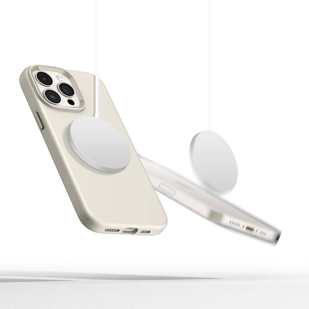 Tech-Protect iPhone 15 Pro Silicone Pure Θήκη Σιλικόνης TPU με MagSafe - Cosmic Latte