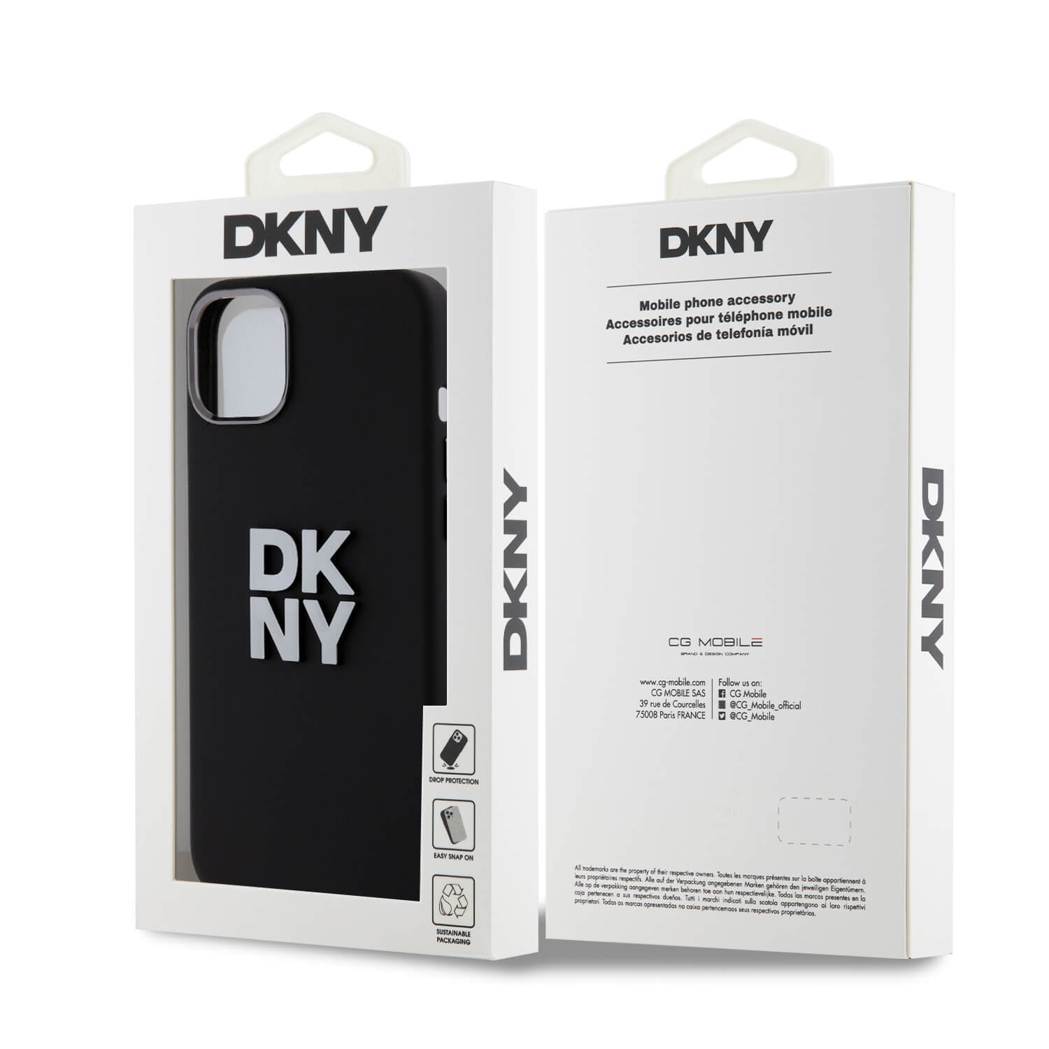 DKNY iPhone 15 Plus / 14 Plus - Liquid Silicone Metal Logo - Σκληρή Θήκη με Πλαίσιο Σιλικόνης - Black