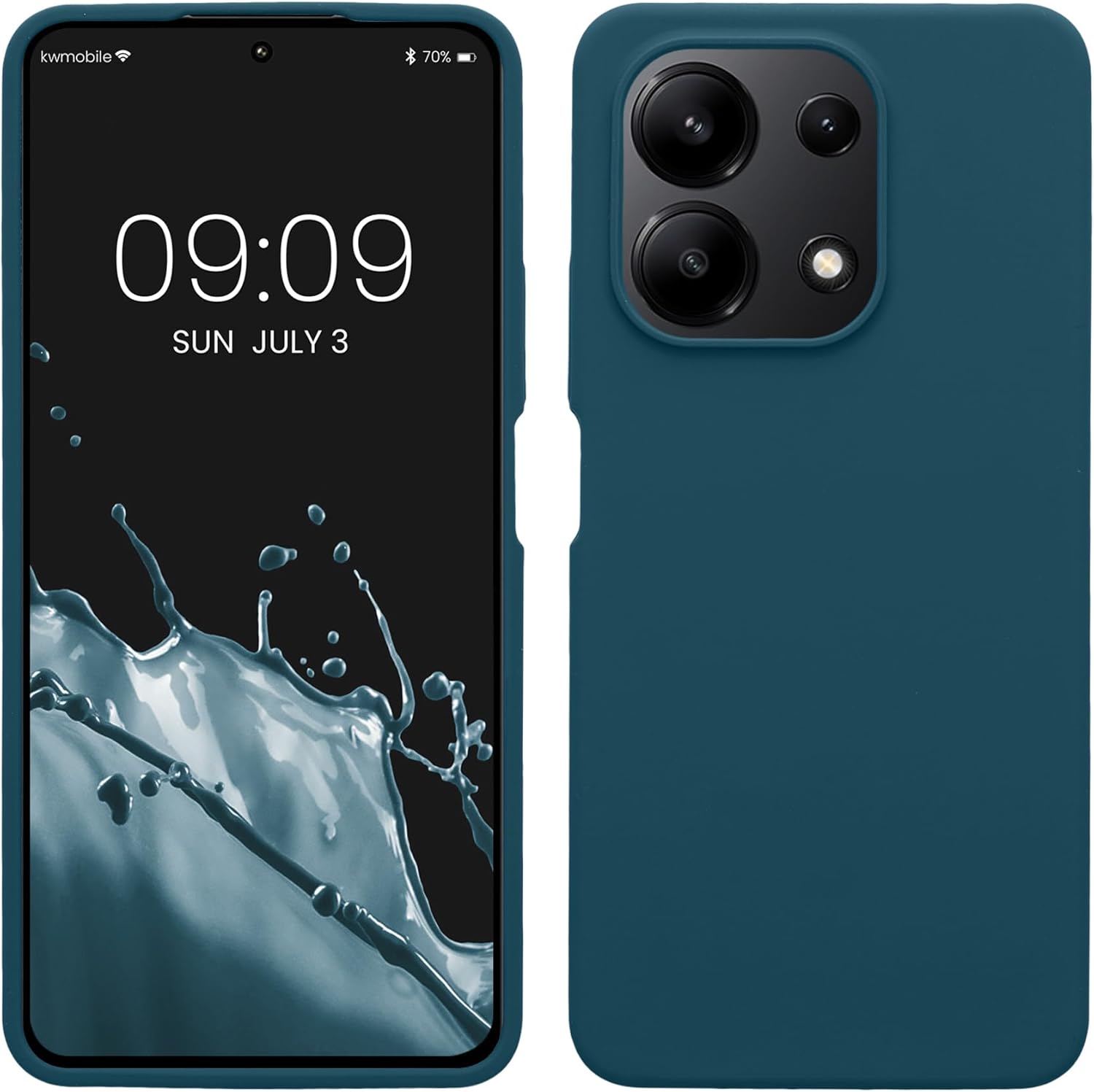 KW Xiaomi Redmi Note 13 4G Θήκη Σιλικόνης Rubberized TPU - Petrol Matte