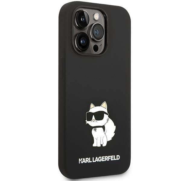 Karl Lagerfeld iPhone 14 Pro Silicone Choupette Body Θήκη Σιλικόνης με MagSafe - Black - KLHMP14LSNCHBCK